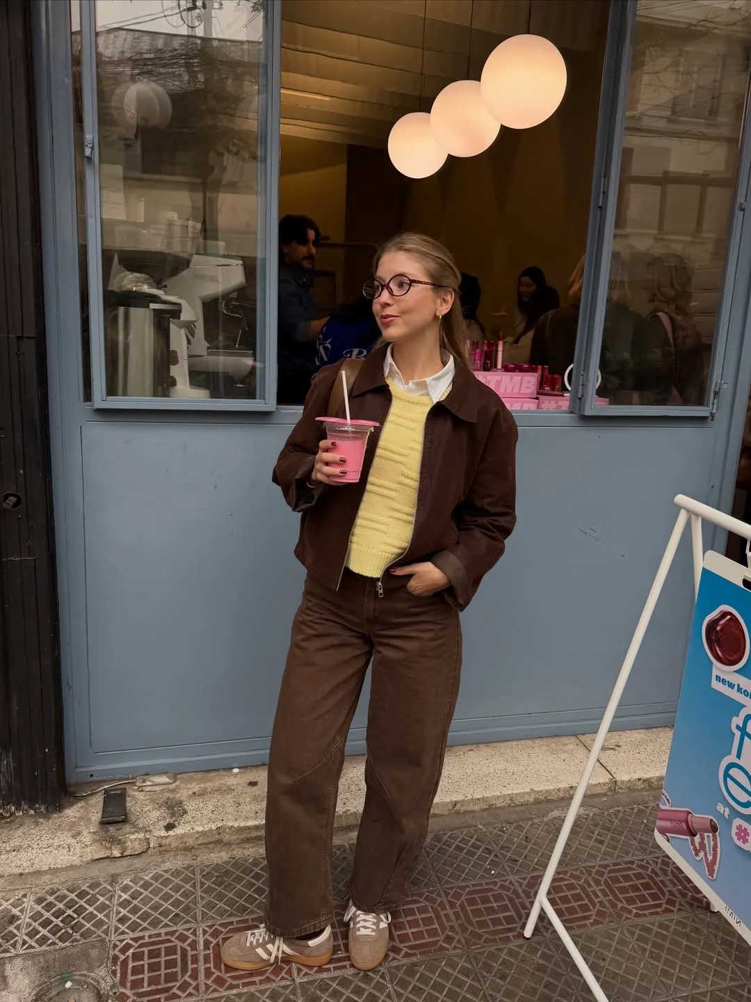 nice fall outfits 2026 Soft Butter Yellow Layers With Rich Espresso Tones