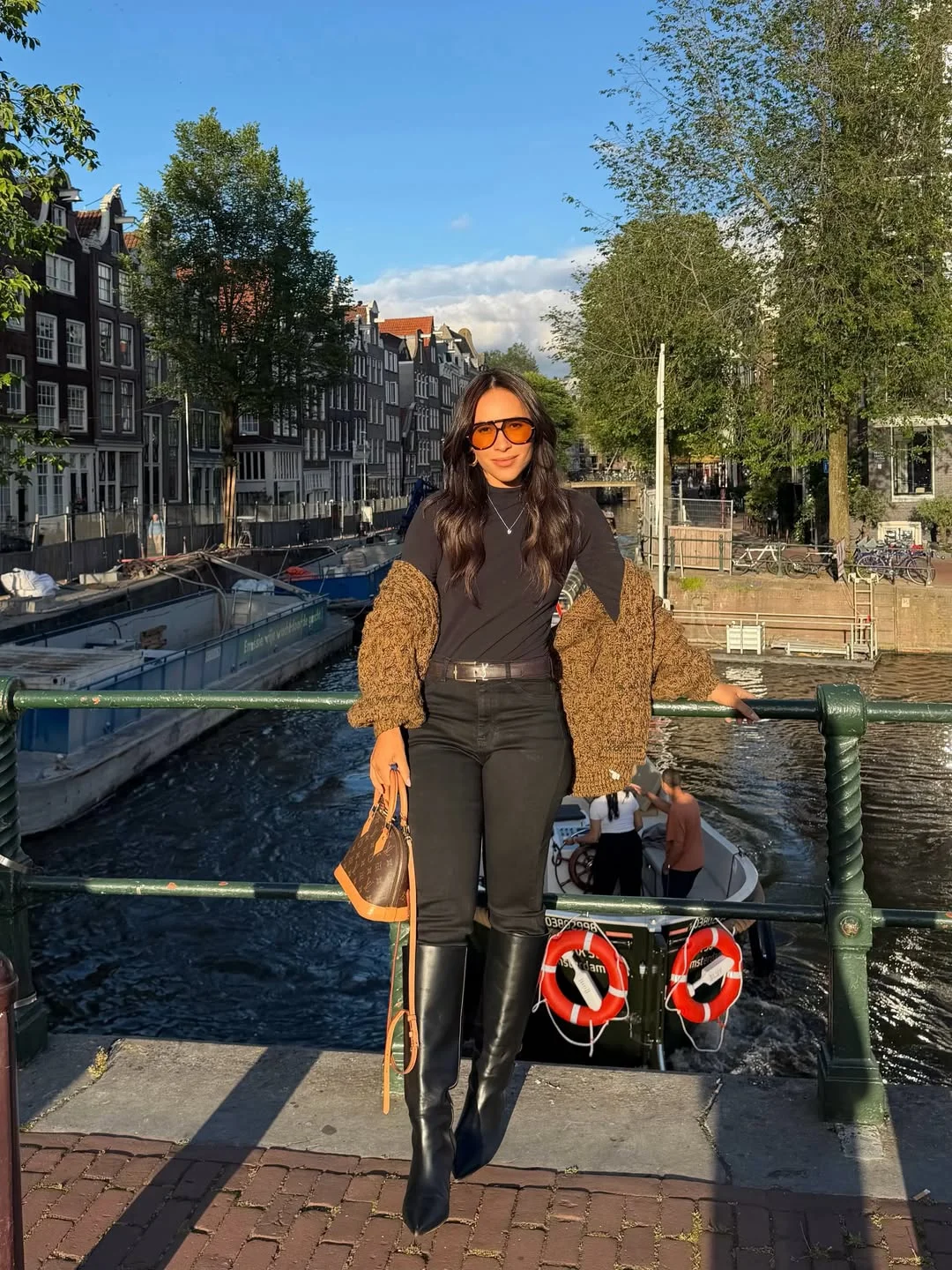 fall travel outfits 2026 Monochrome Layers With Knee-High Boots For European Streets