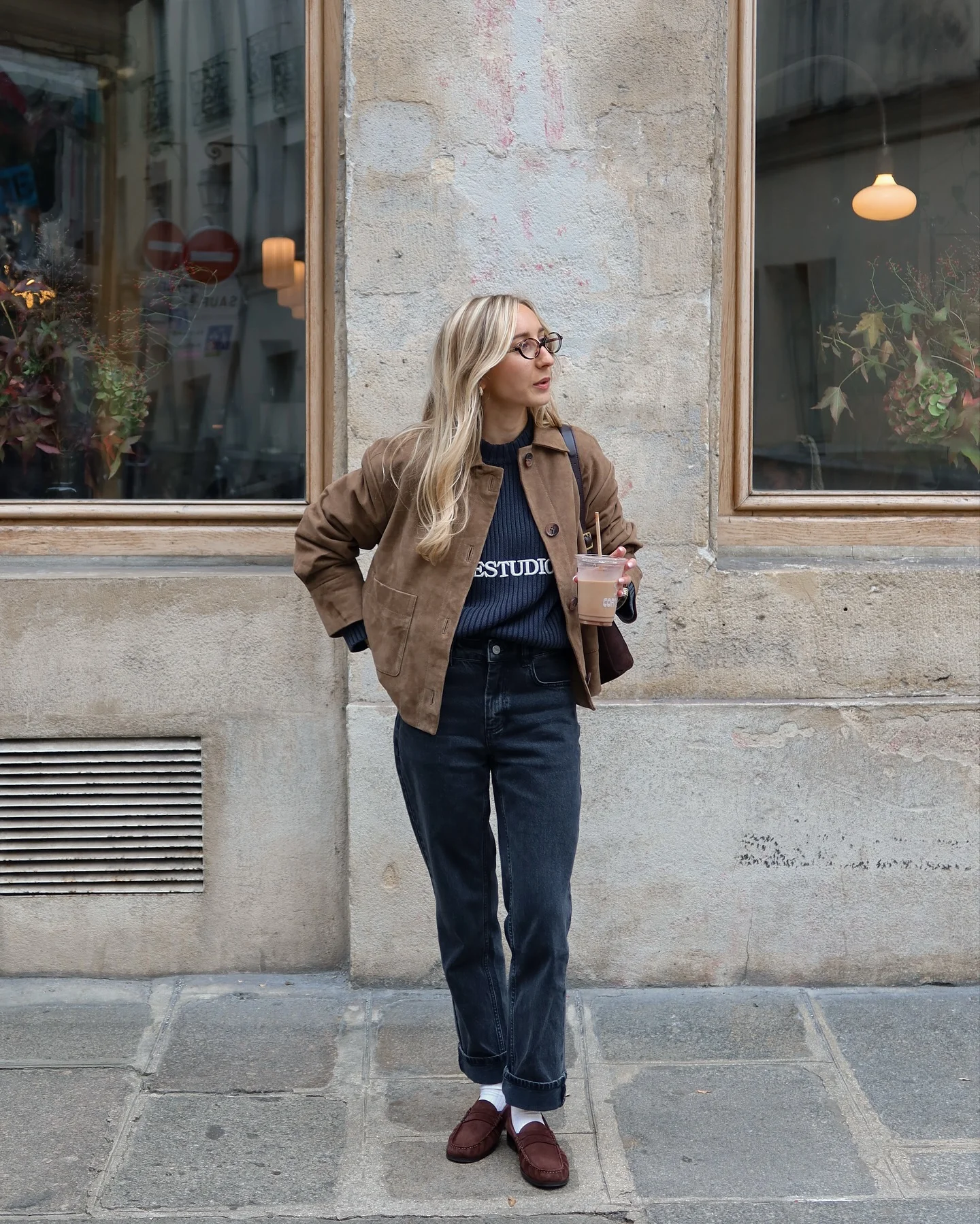 nice fall outfits 2026 Suede Jacket And Dark Denim For Timeless City Style