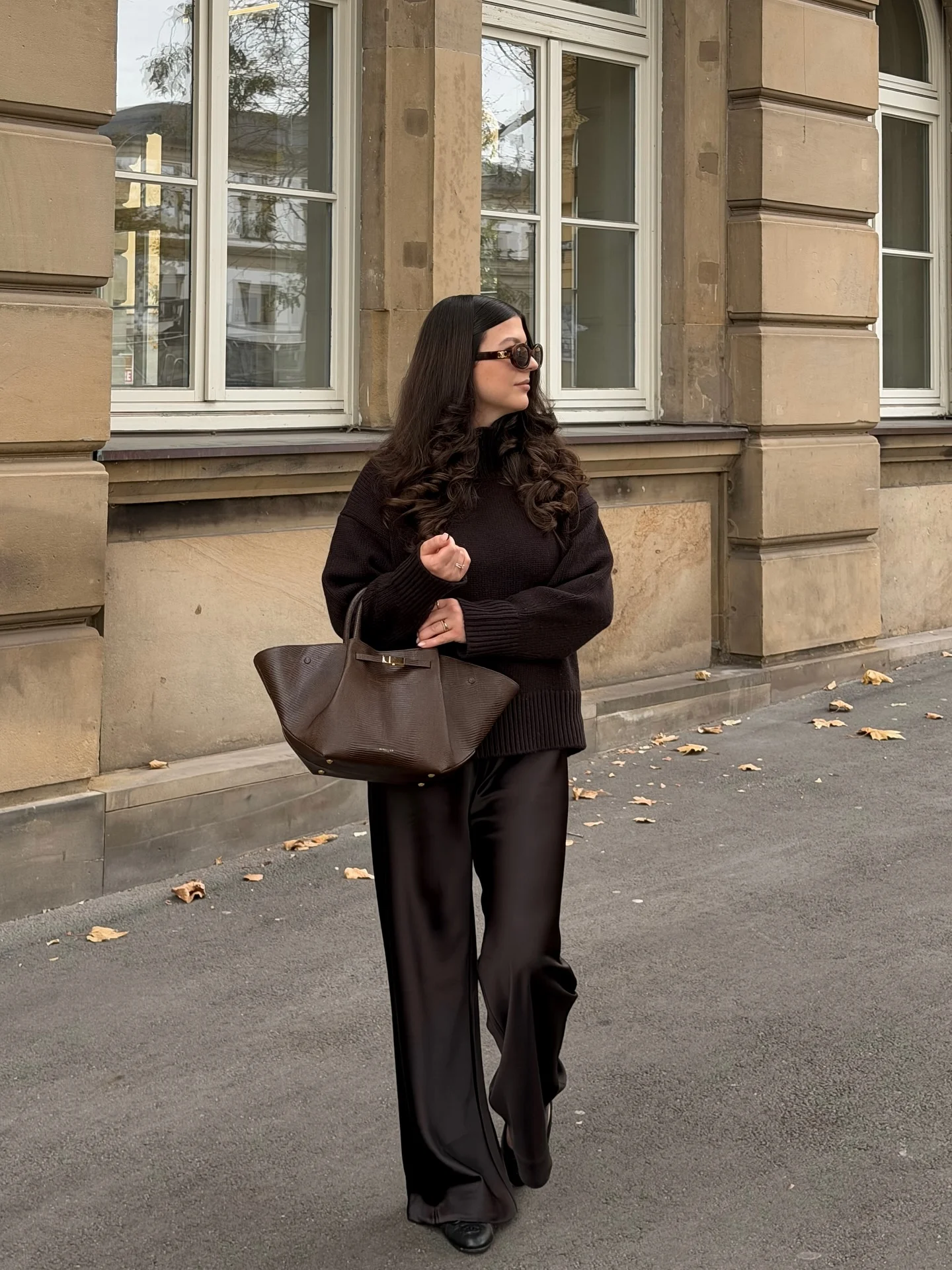 fall going out outfits 2026 Relaxed Knitwear And Satin Pants For Elevated Comfort