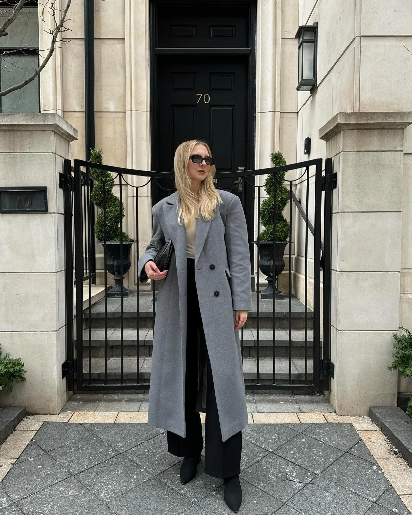 fall outfits with coat 2026 Quiet Luxury In Soft Gray And Black Tailoring