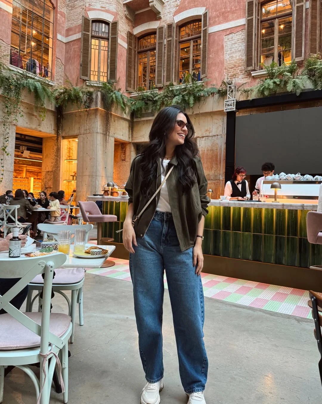 comfy fall outfits 2026 Relaxed Olive Layers With Easy Barrel Jeans