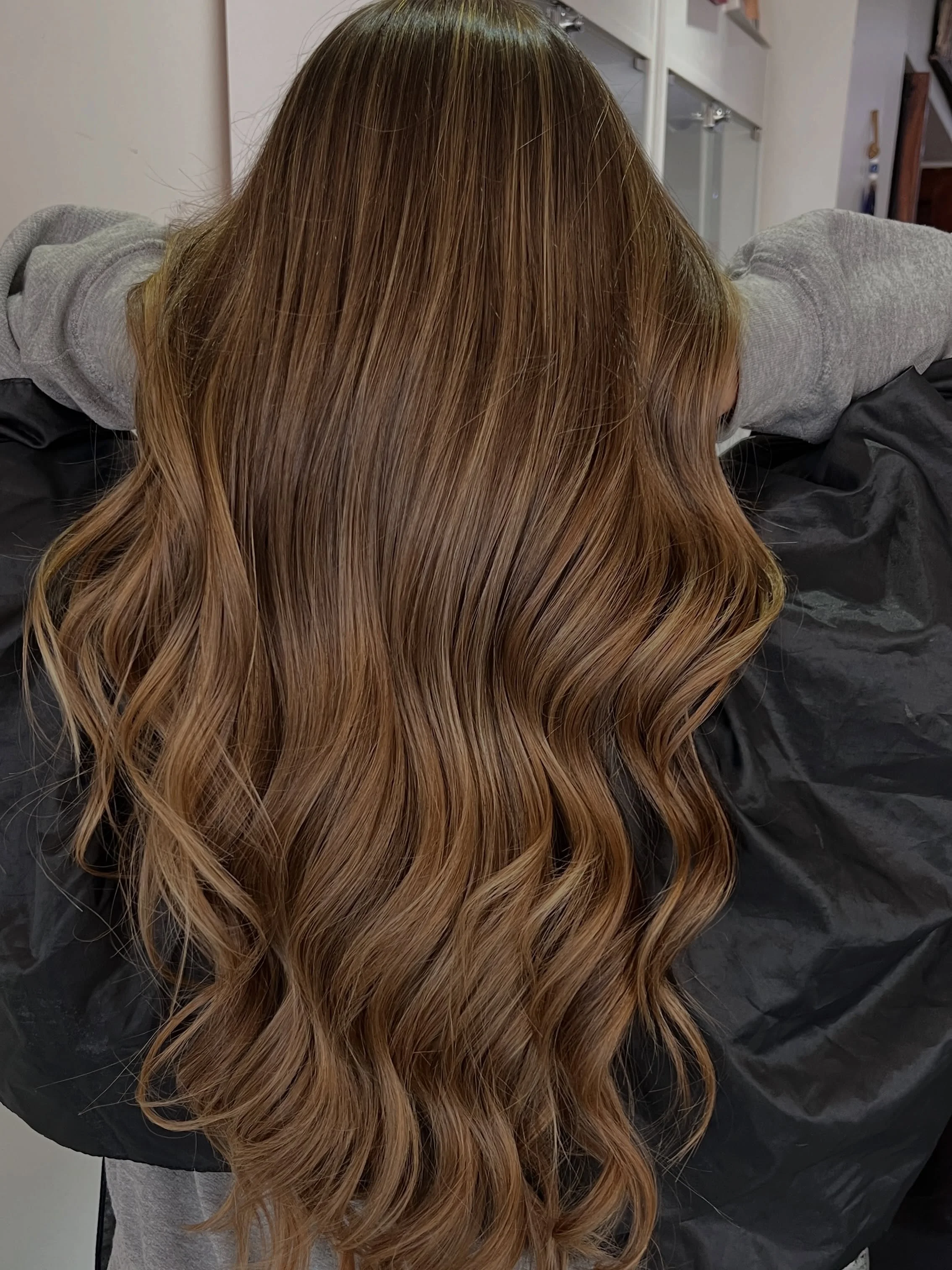 babylights hair ideas Golden Beige Babylights For Naturally Sunlit Brunette Hair