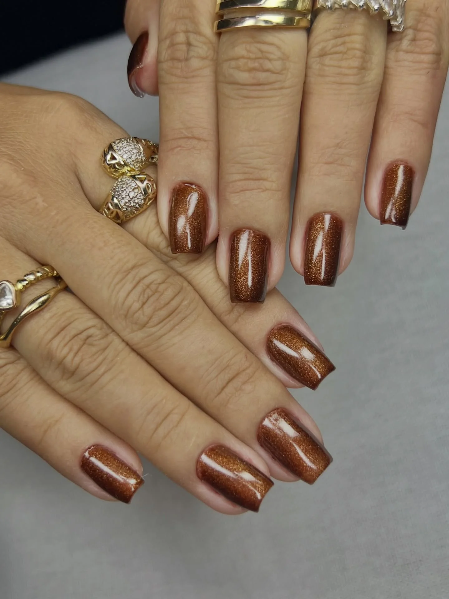 september nails color 2026 Rich Bronze Brown Nails That Feel Like Autumn Luxury