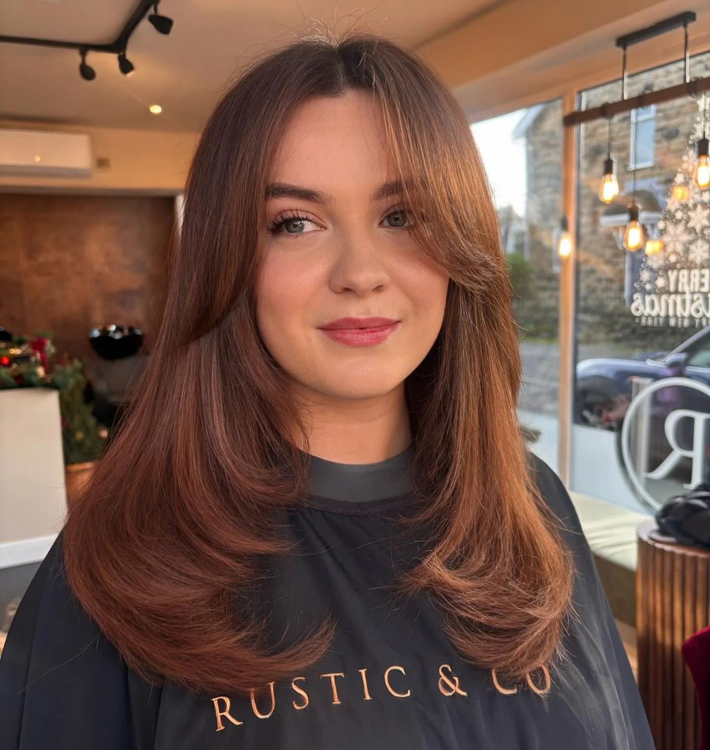 chestnut brown hair color Feathered Chestnut Layers With Soft Face Framing