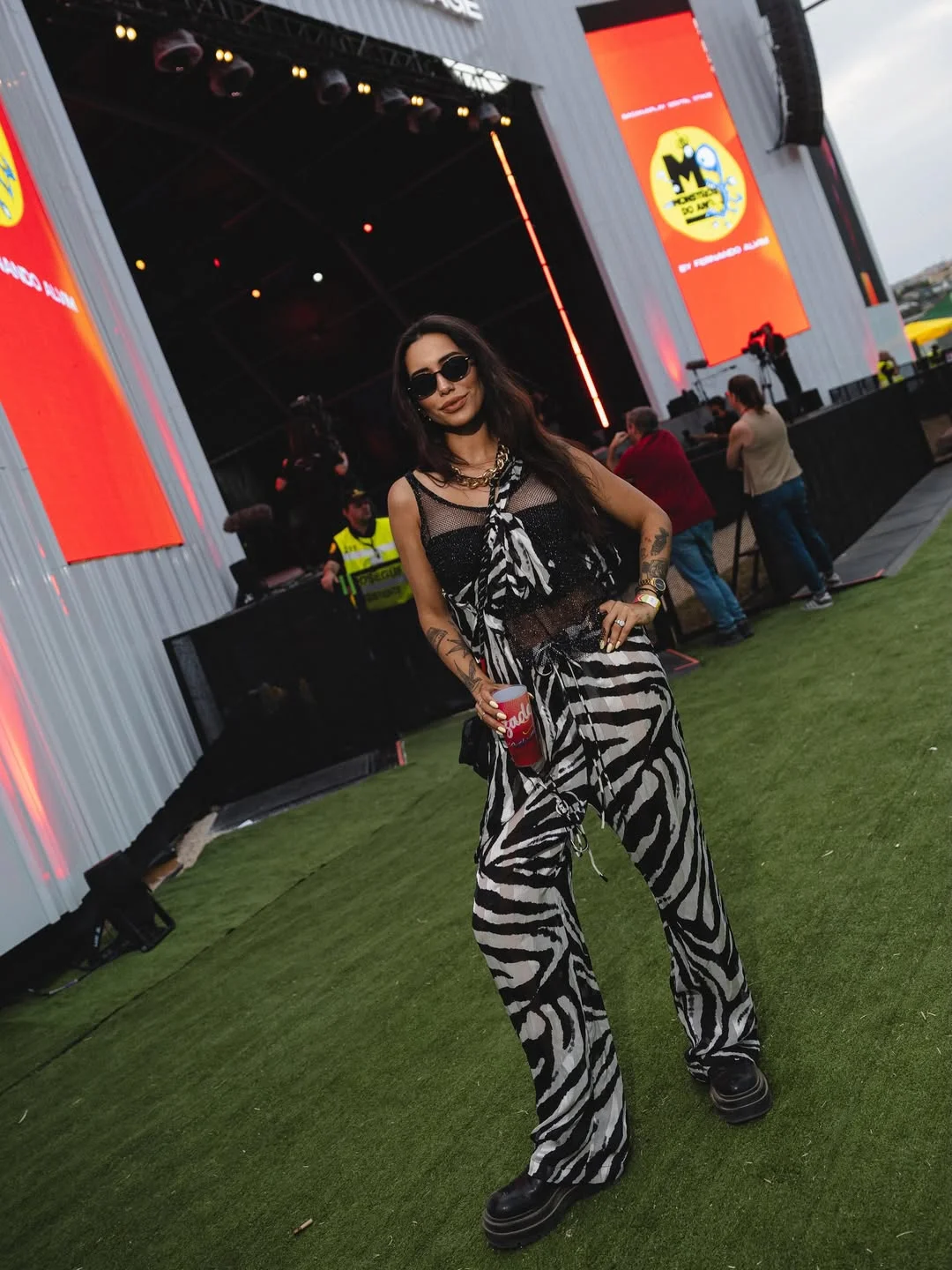 fall festival outfits 2026 Zebra Print Jumpsuit With Rock Festival Energy