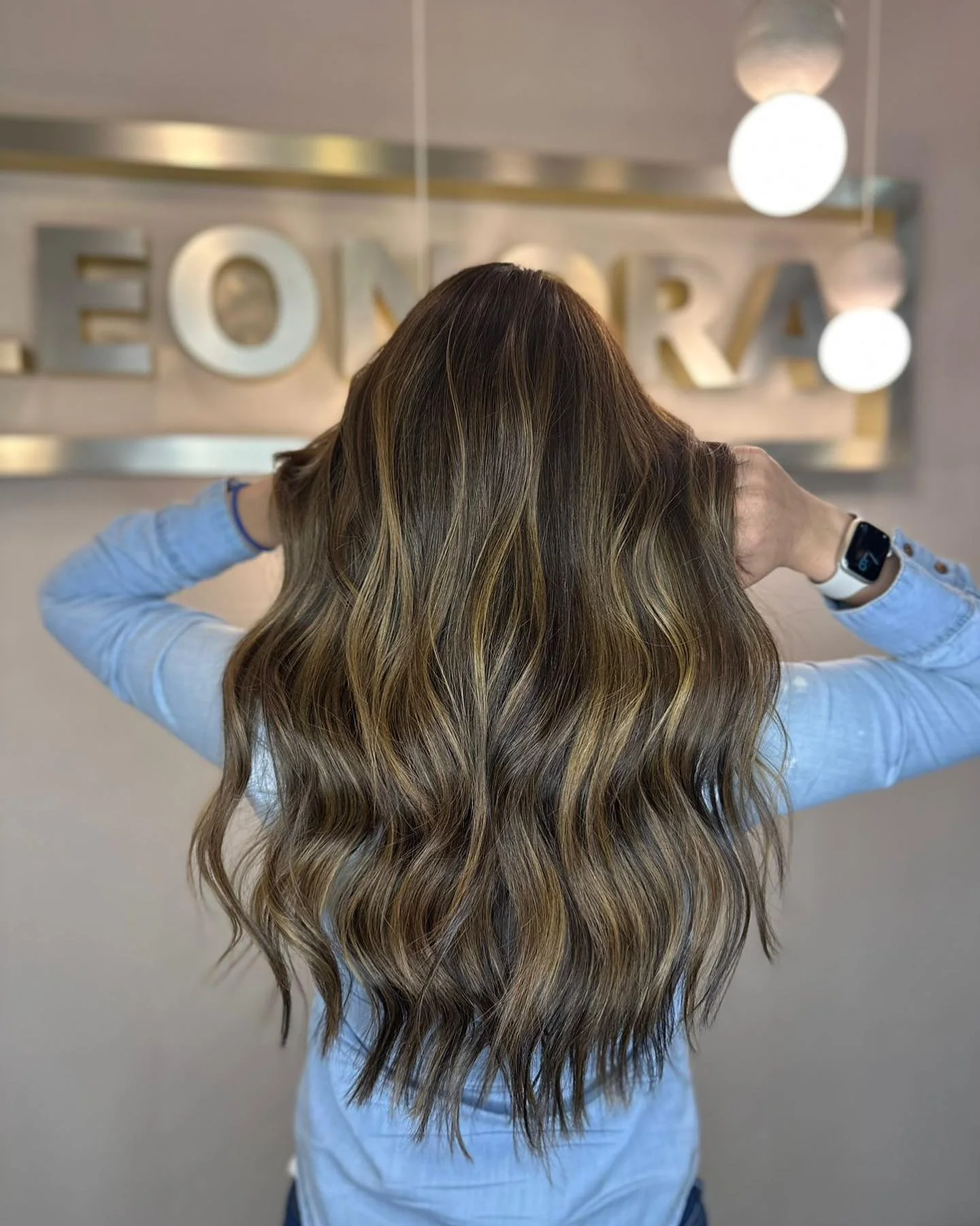 full head babylights blonde on brown hair Golden Honey Babylights With Soft Flowing Dimension