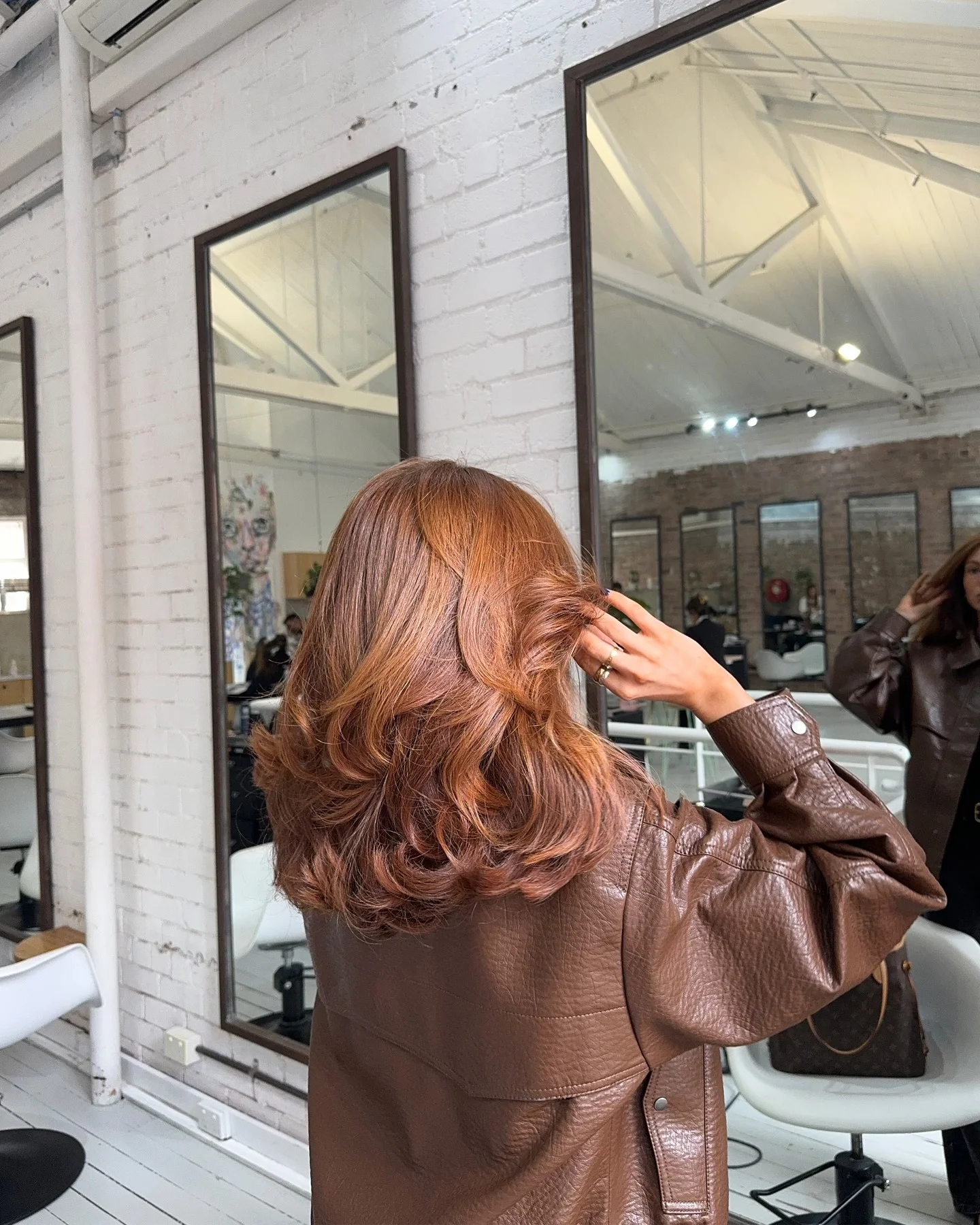 choppy medium layered hair Voluminous Cinnamon Layers With Feathered Ends