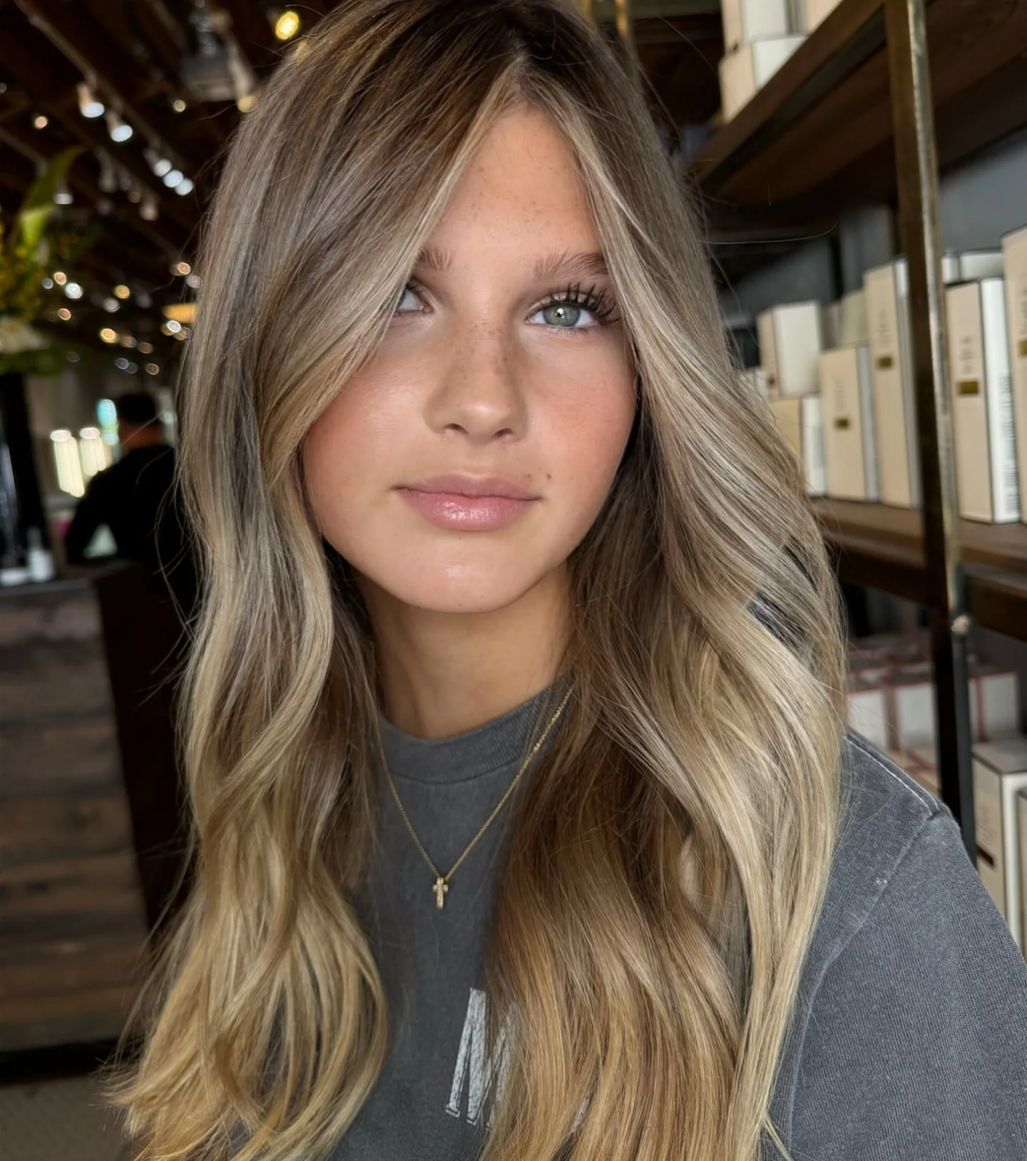 dirty blonde hair color Face Framing Dirty Blonde With Soft Balayage Ribbons