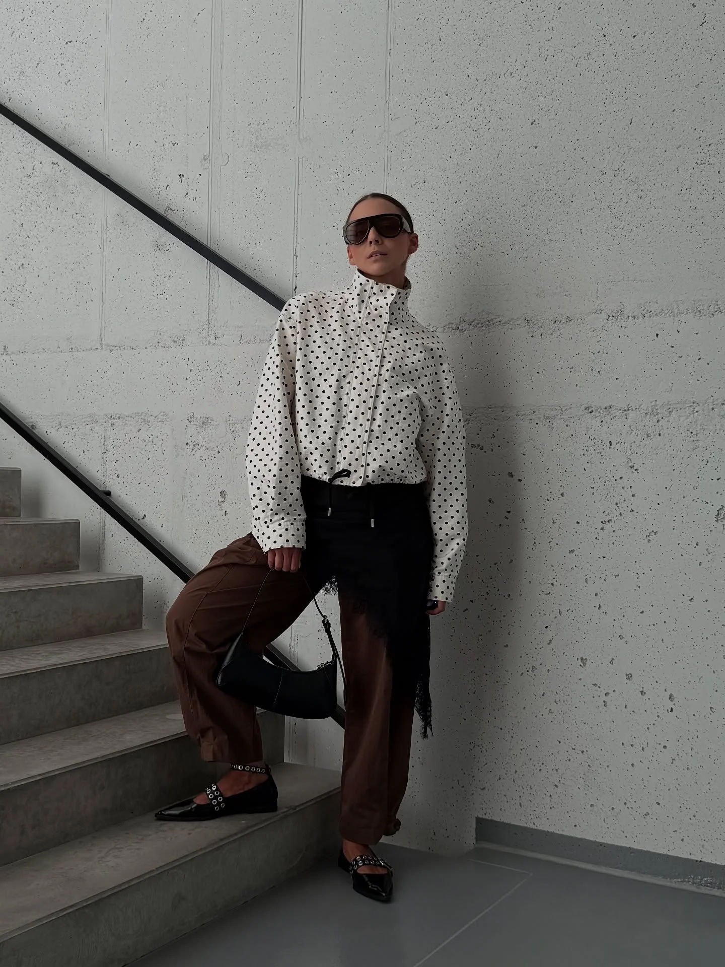 september fashion trends 2026 Polka Dot Sophistication With Modern Leather Accents