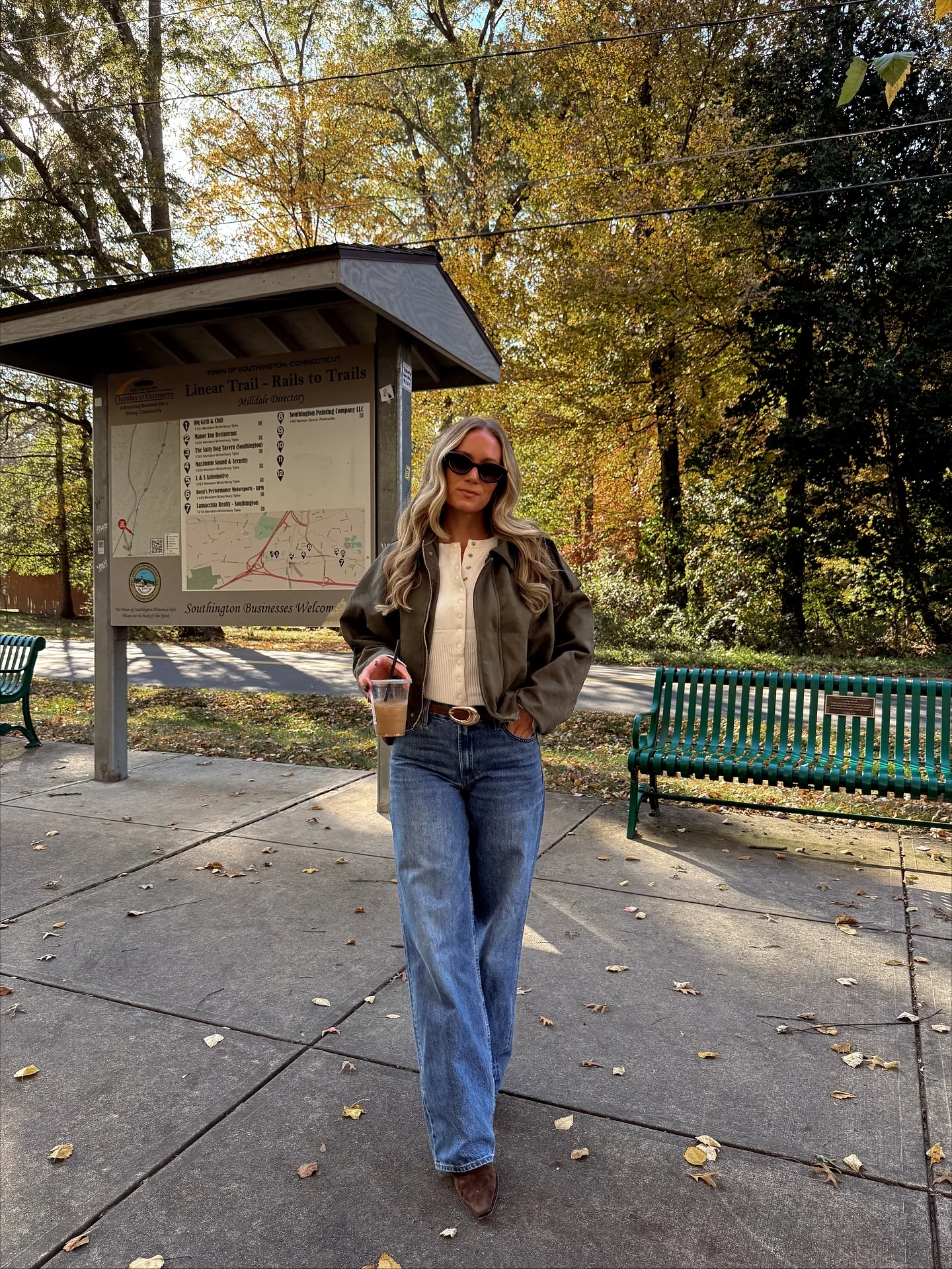 september outfits ideas 2026 Classic Olive Jacket And Denim For Everyday September Walks