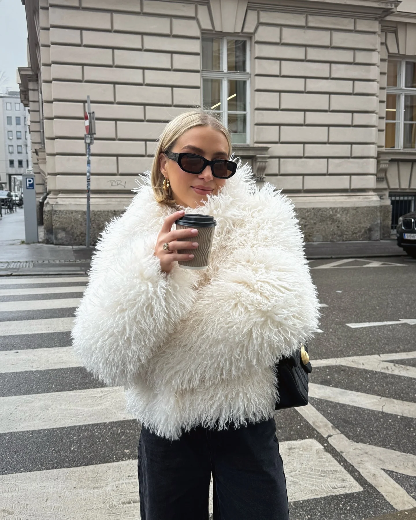 shaggy jacket Snow White Faux Fur With Everyday City Chic