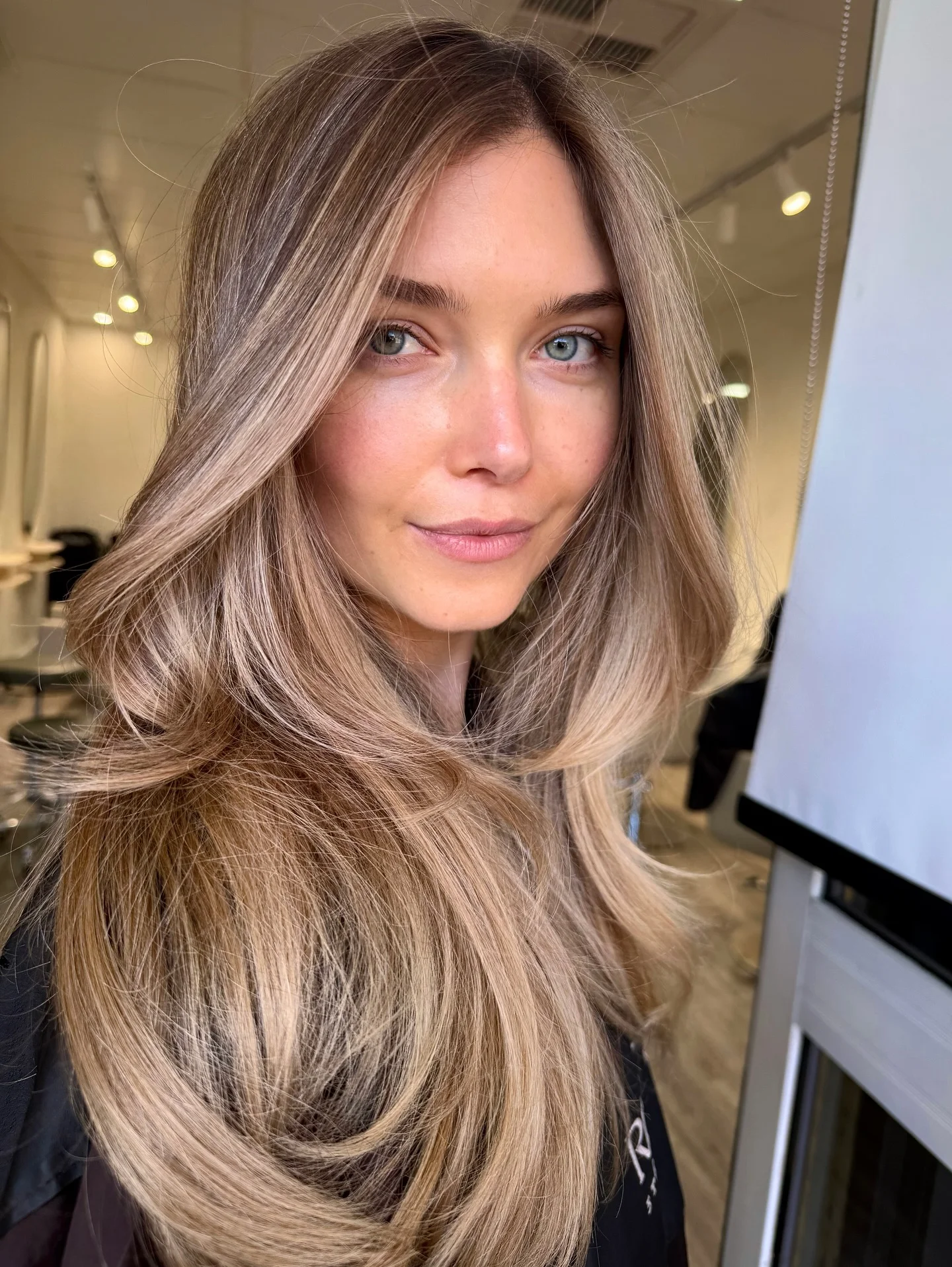beige blond hair color Light Beige Blonde With Airy Layers