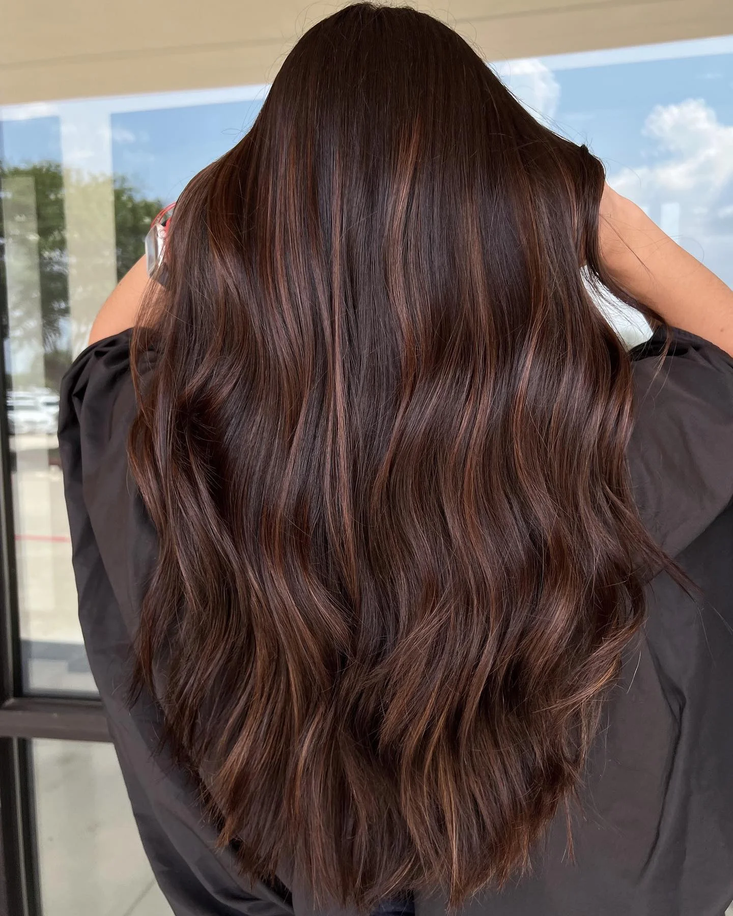 hair lowlights: color ideas and inspiration Rich Cocoa Brunette With Natural Depth