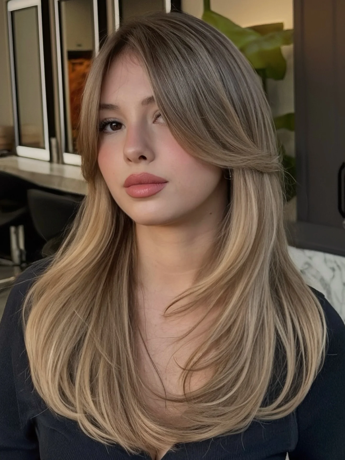 beige blond hair color Soft Vanilla Beige Blonde Butterfly Layers