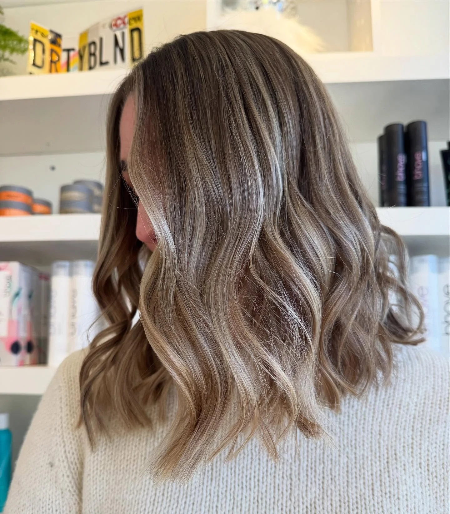 dirty blonde hair color Wavy Shoulder Length Dirty Blonde With Lived In Dimension
