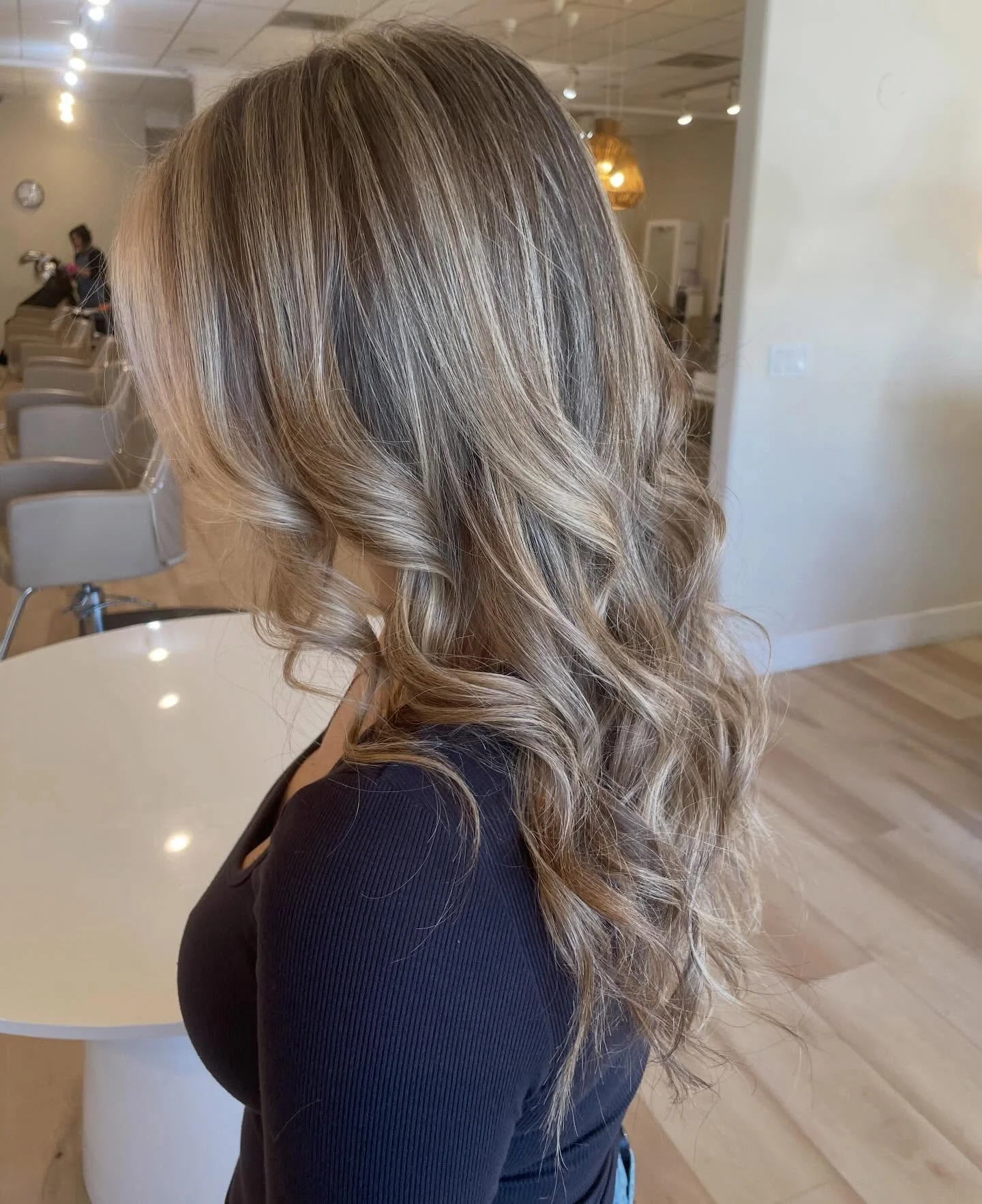 dirty blonde hair color Dimensional Dirty Blonde Waves With Natural Depth