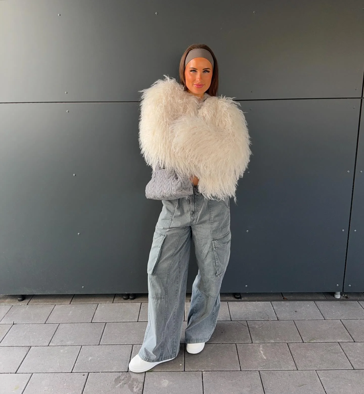 shaggy jacket Soft Volume Paired With Modern Utility Denim