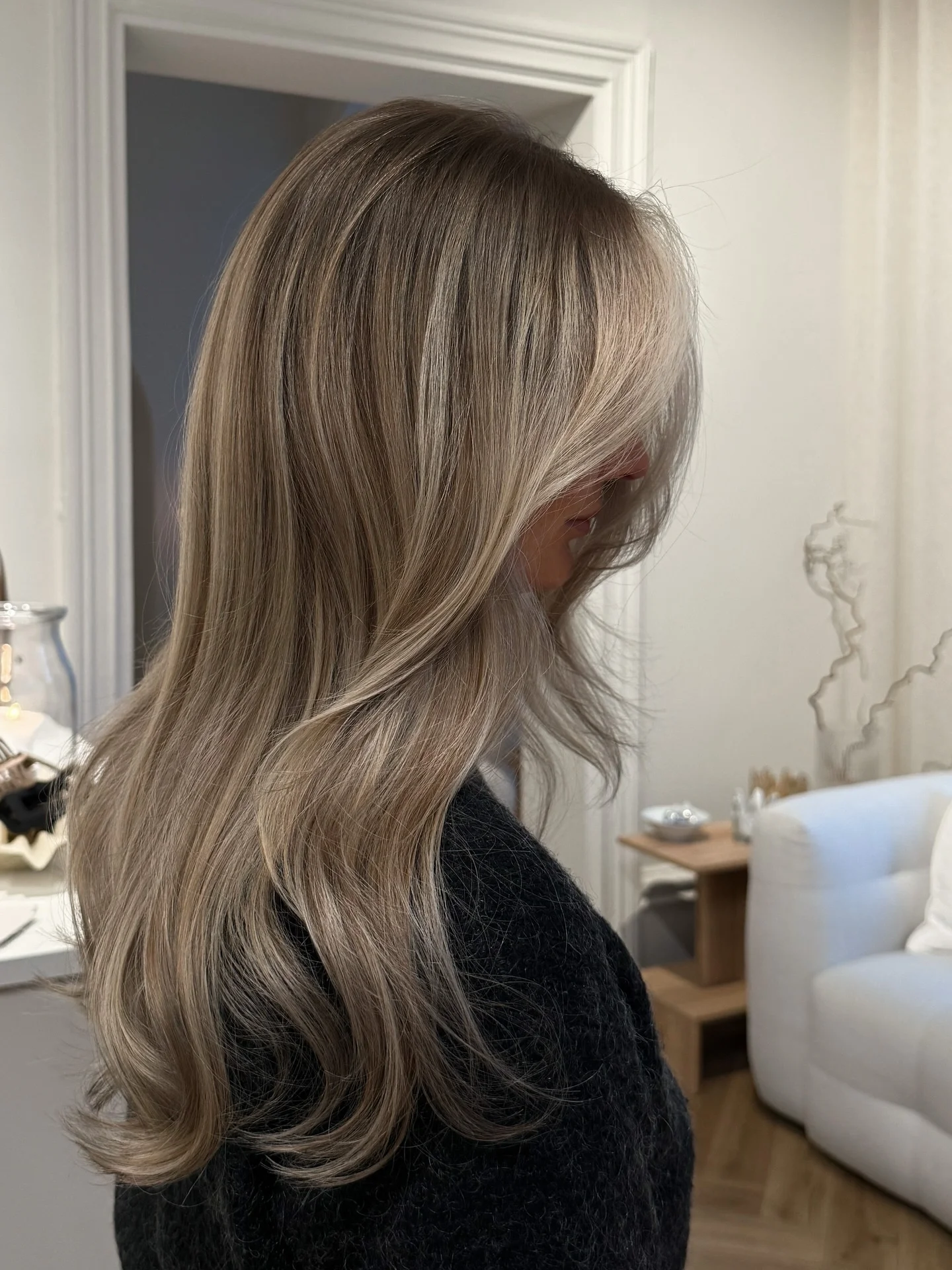 dirty blonde hair color Silky Beige Dirty Blonde With Soft Flowing Layers