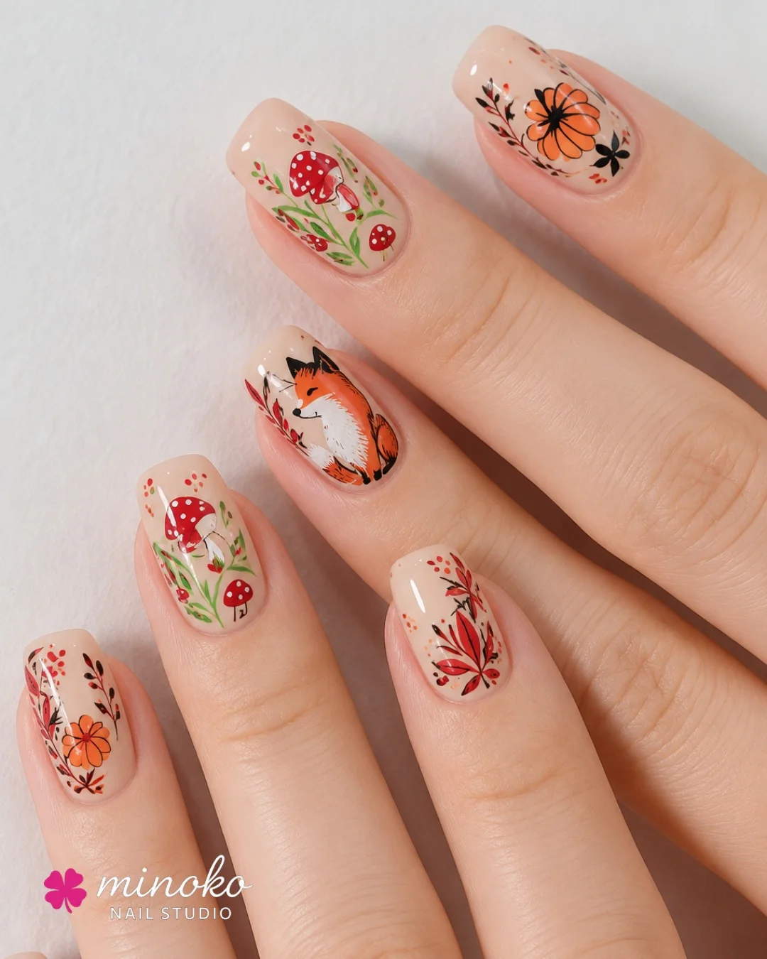 fall manicure 2026 Whimsical Woodland Storybook Nails