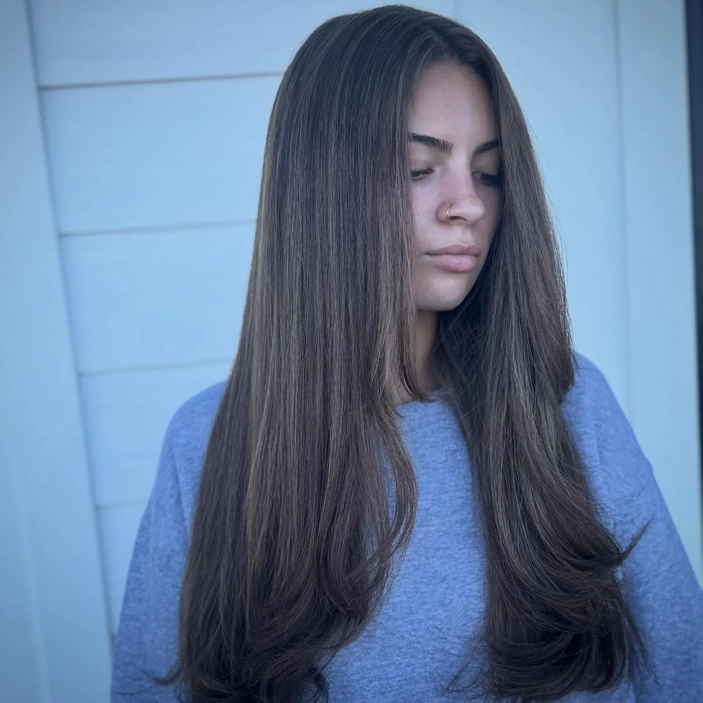 full head babylights blonde on brown hair Silky Espresso Brunette With Invisible Babylights
