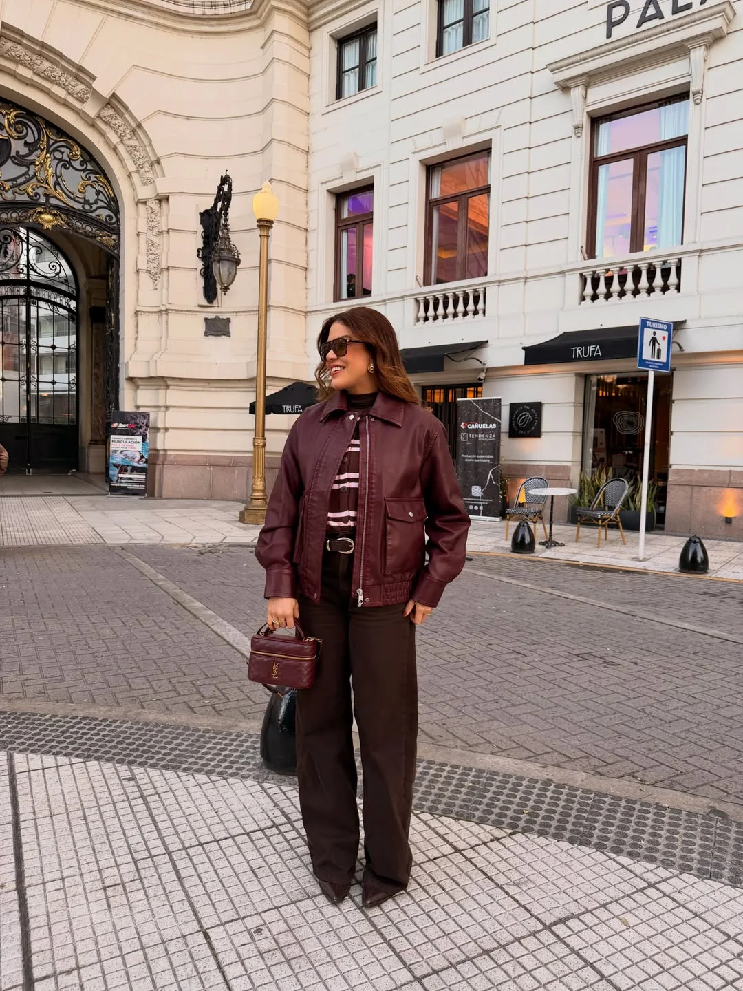 comfy fall outfits 2026 Rich Burgundy Leather For A Classy City Moment