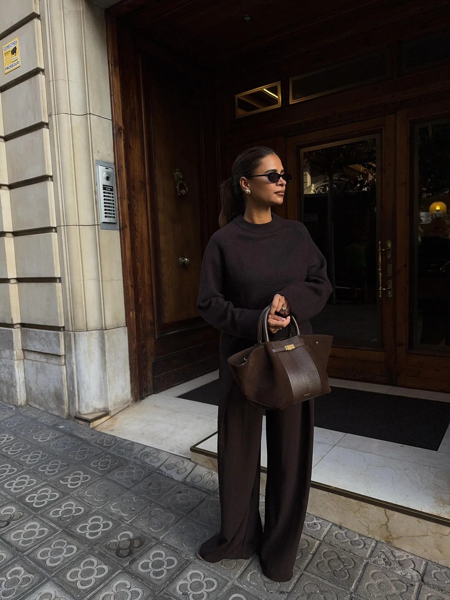 fall outfits wide leg trousers 2026 Chocolate Knitwear For The Most Elegant Minimalist Days