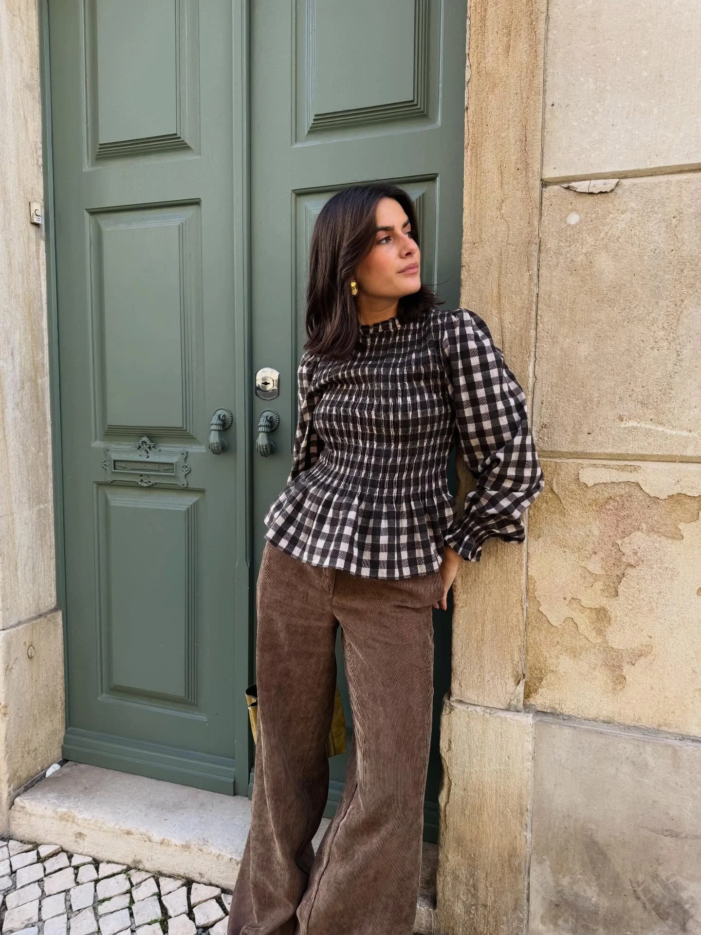 september outfits ideas 2026 Soft Gingham And Corduroy For Relaxed September Days