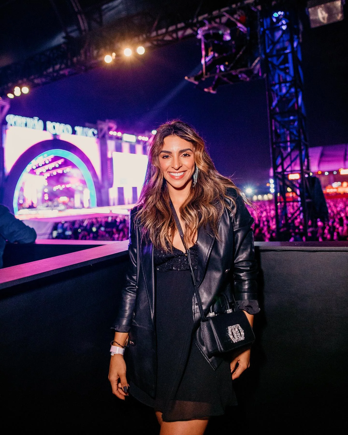fall concert outfits 2026 Little Black Dress Layered With A Leather Blazer