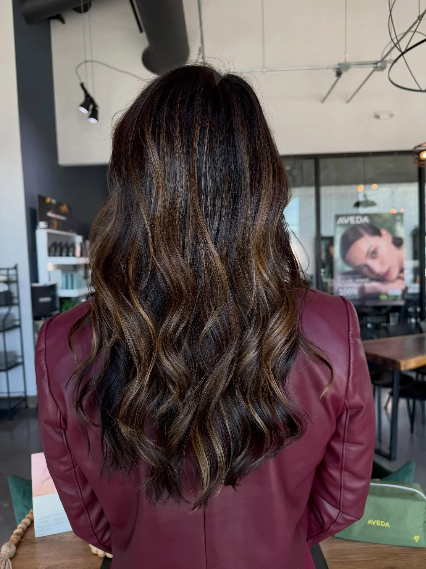 fall hair color ideas 2026 Espresso Brunette With Delicate Golden Ribbons