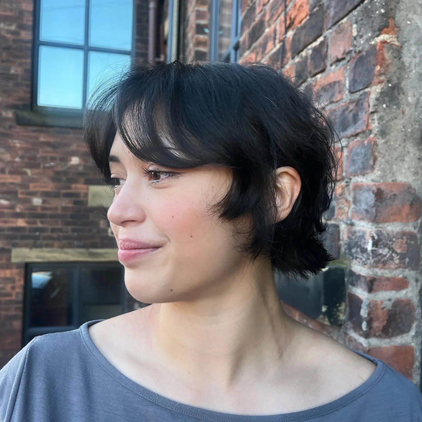 bixie haircut Soft Mid-Length Bixie With Curtain Bangs