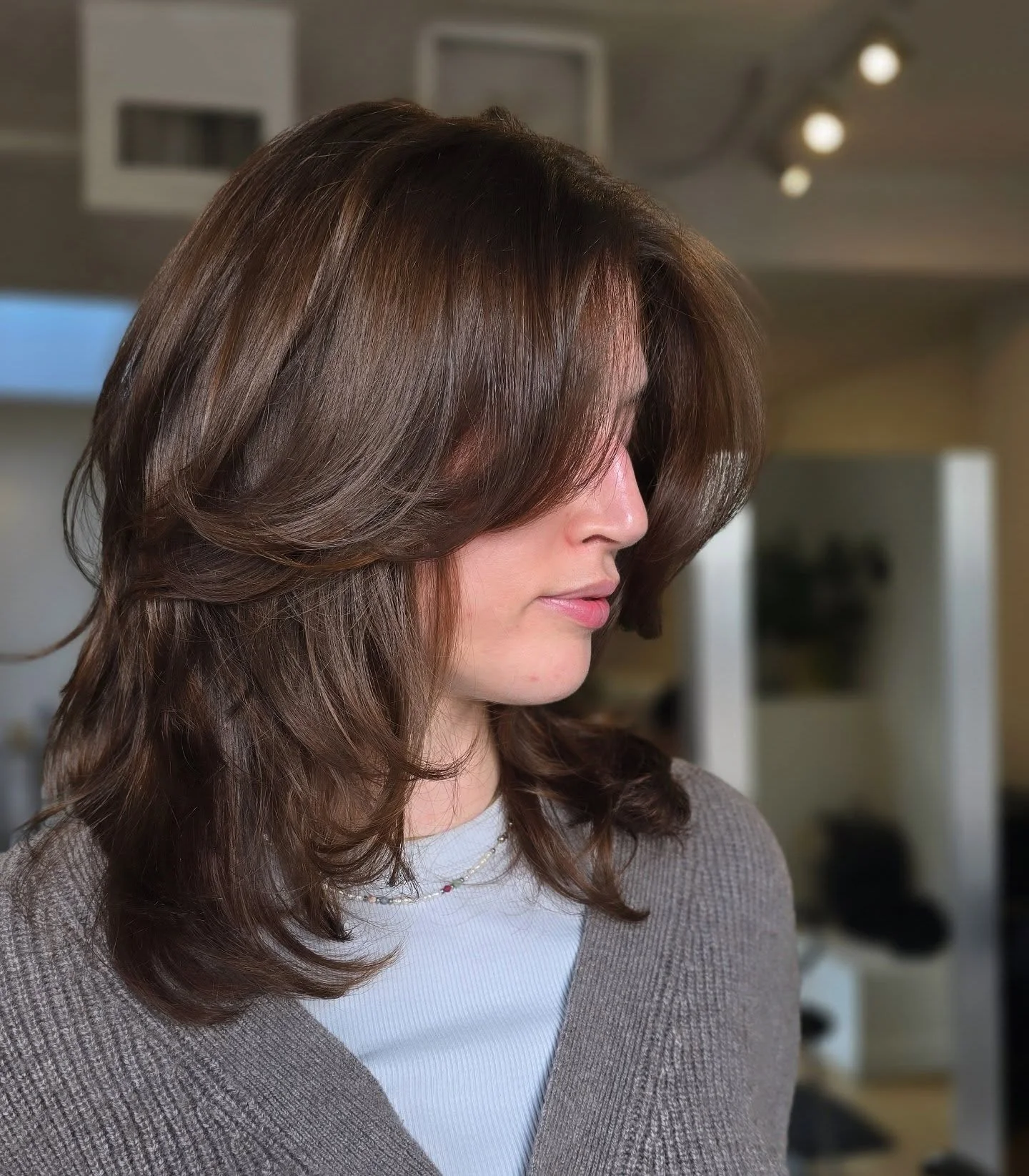 choppy medium layered hair Voluminous Butterfly Layers With Soft Choppy Texture