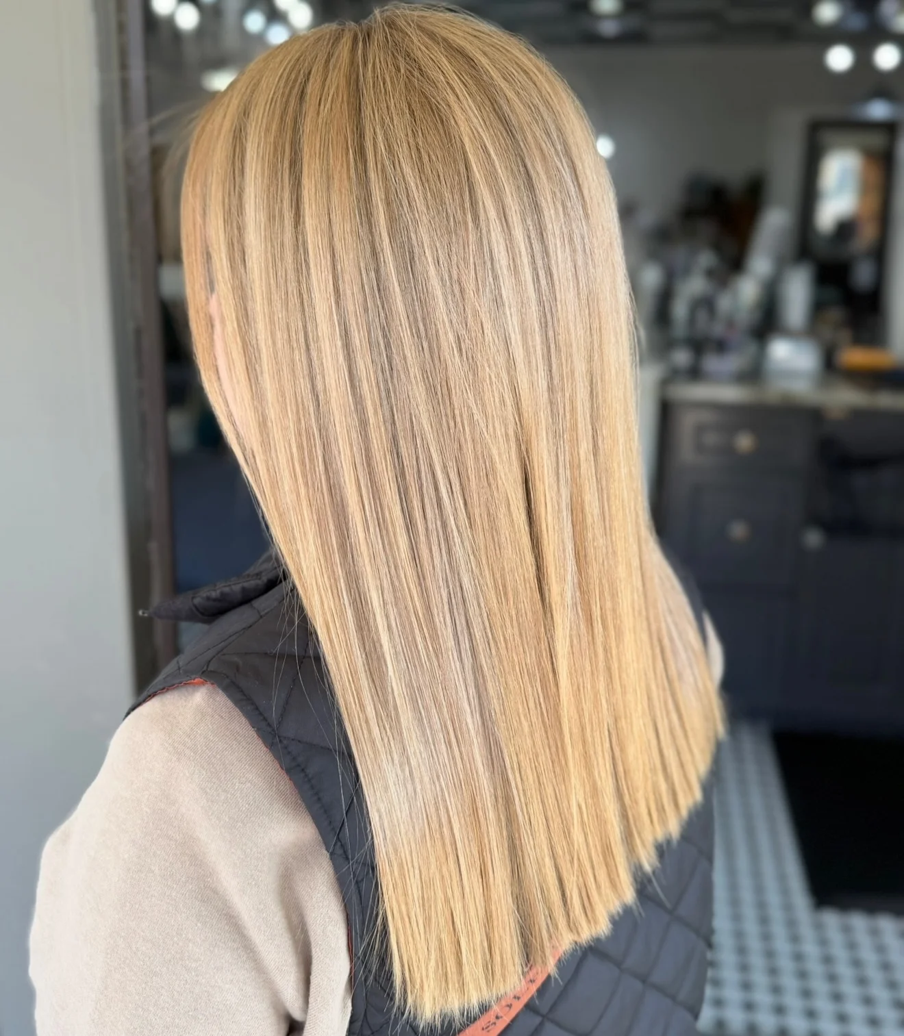 fall blonde hair color 2026 Classic Honey Blonde With Smooth Straight Finish