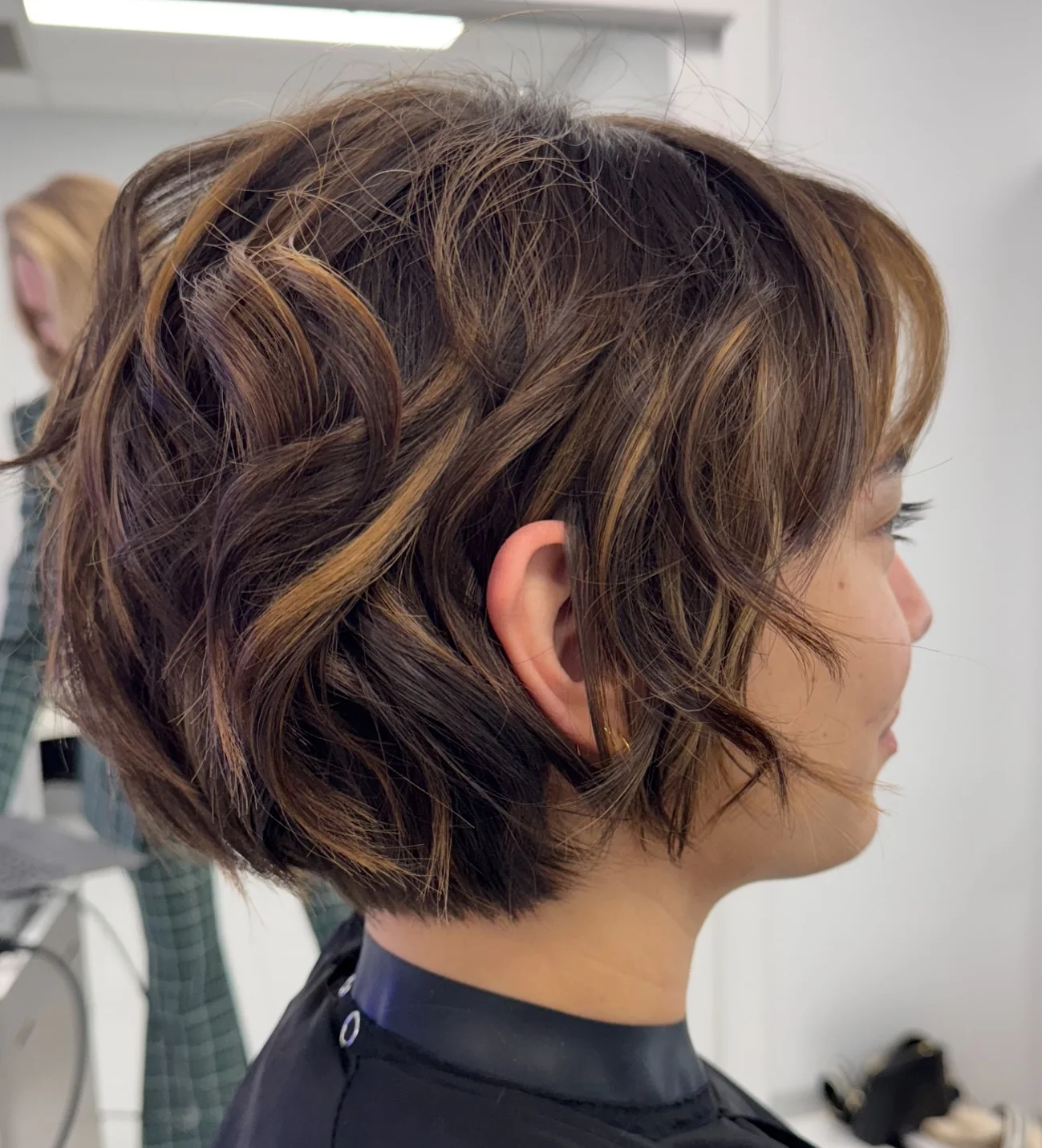 bixie haircut Textured Chocolate Bixie With Soft Waves