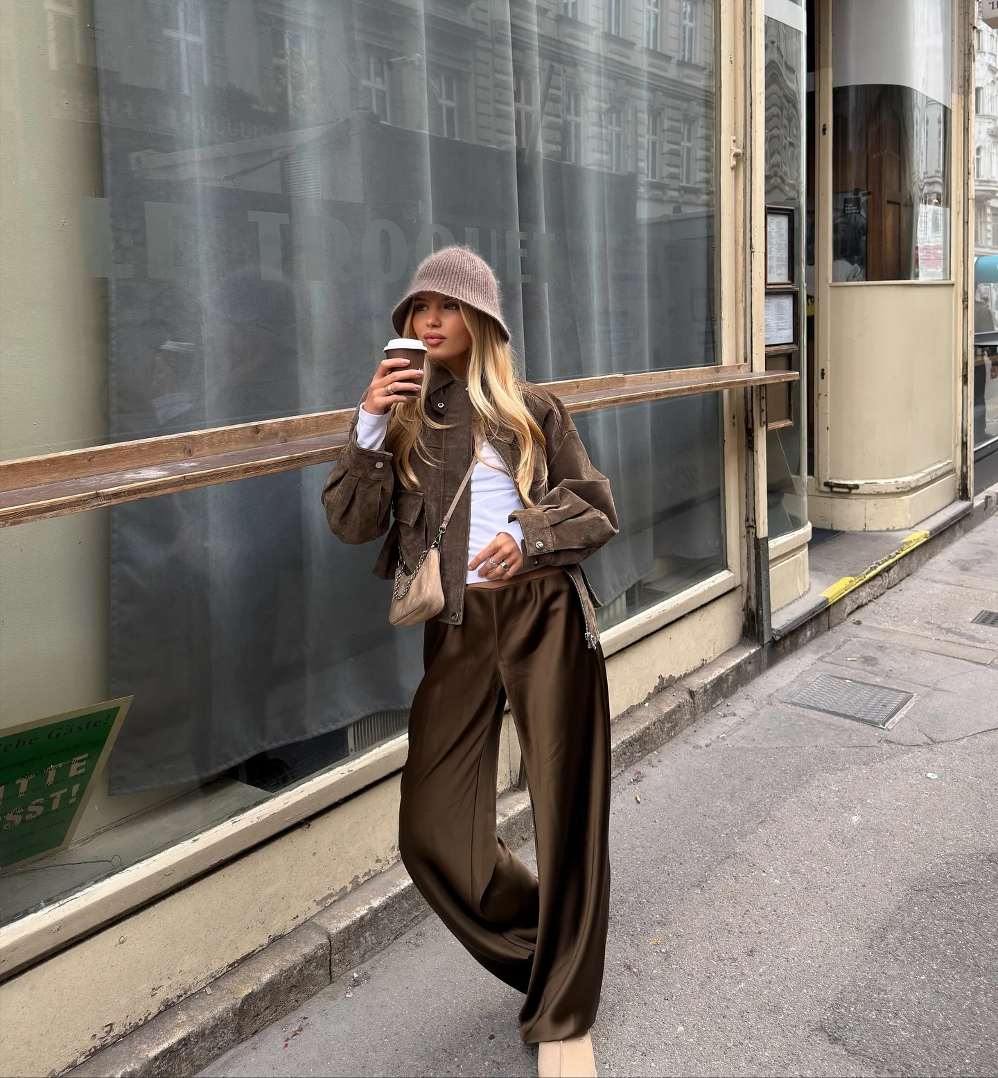 september fashion trends 2026 Chocolate Tones Meet Flowing Satin Elegance