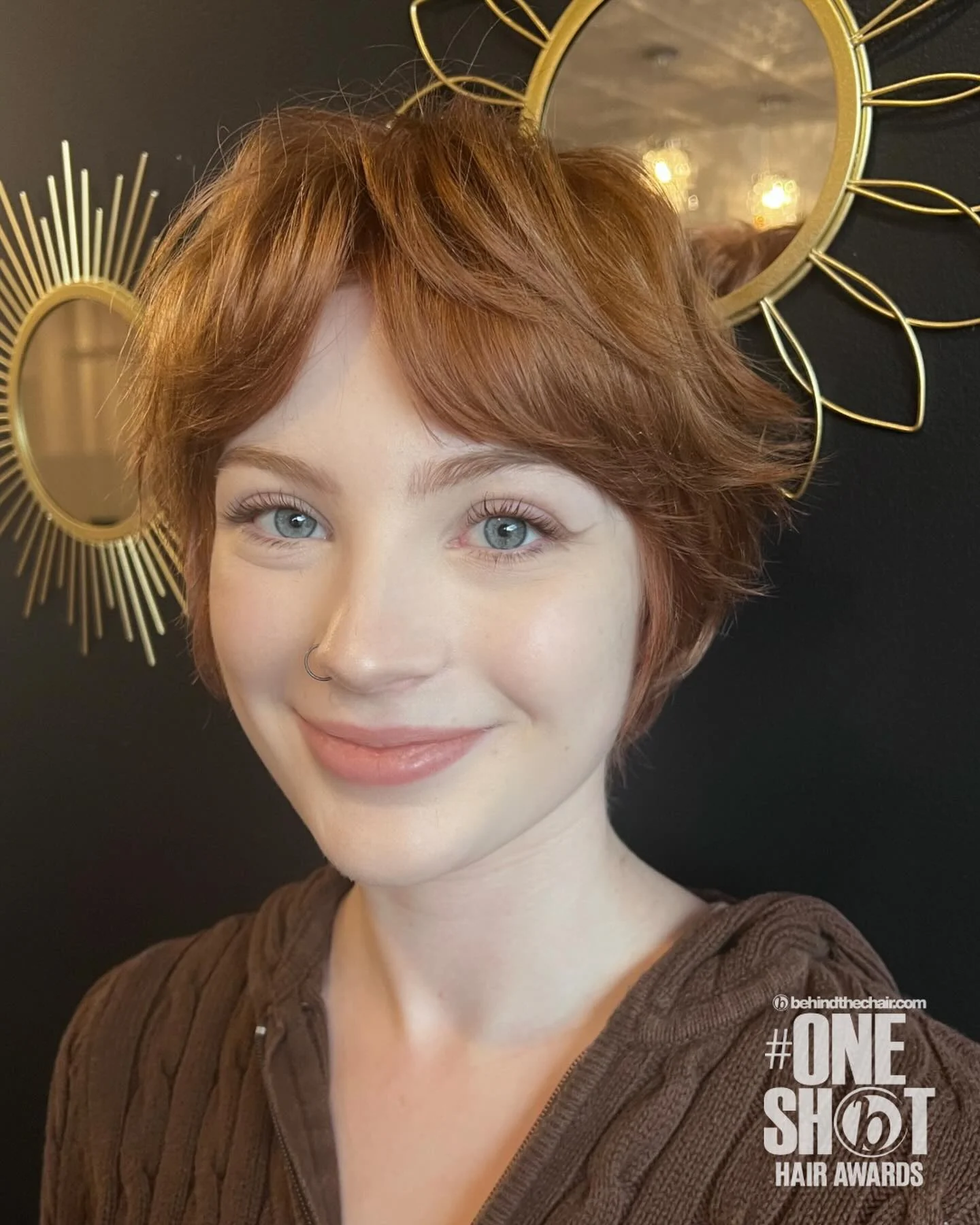 bixie haircut Warm Copper Bixie With Curtain Bangs