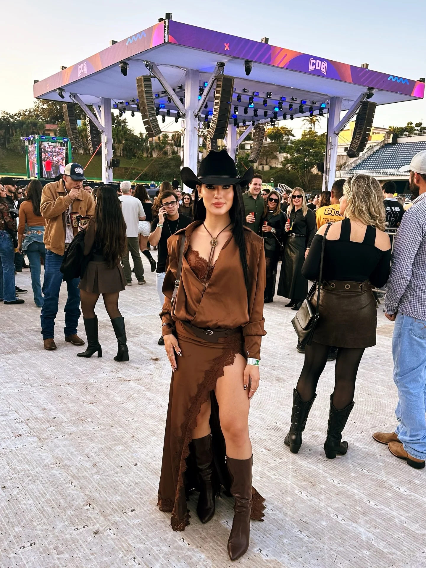 fall festival outfits 2026 Chocolate Western Glamour With Modern Elegance