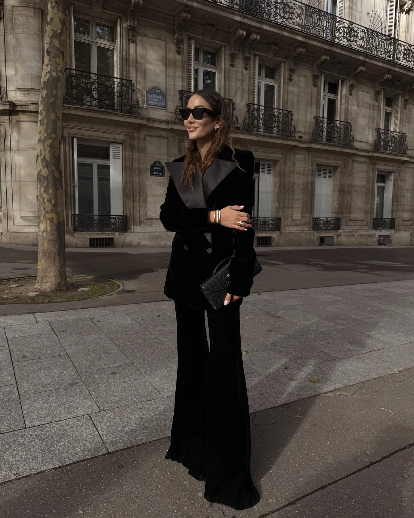 glamorous fall outfits 2026 Modern Velvet Tailoring With Parisian Attitude