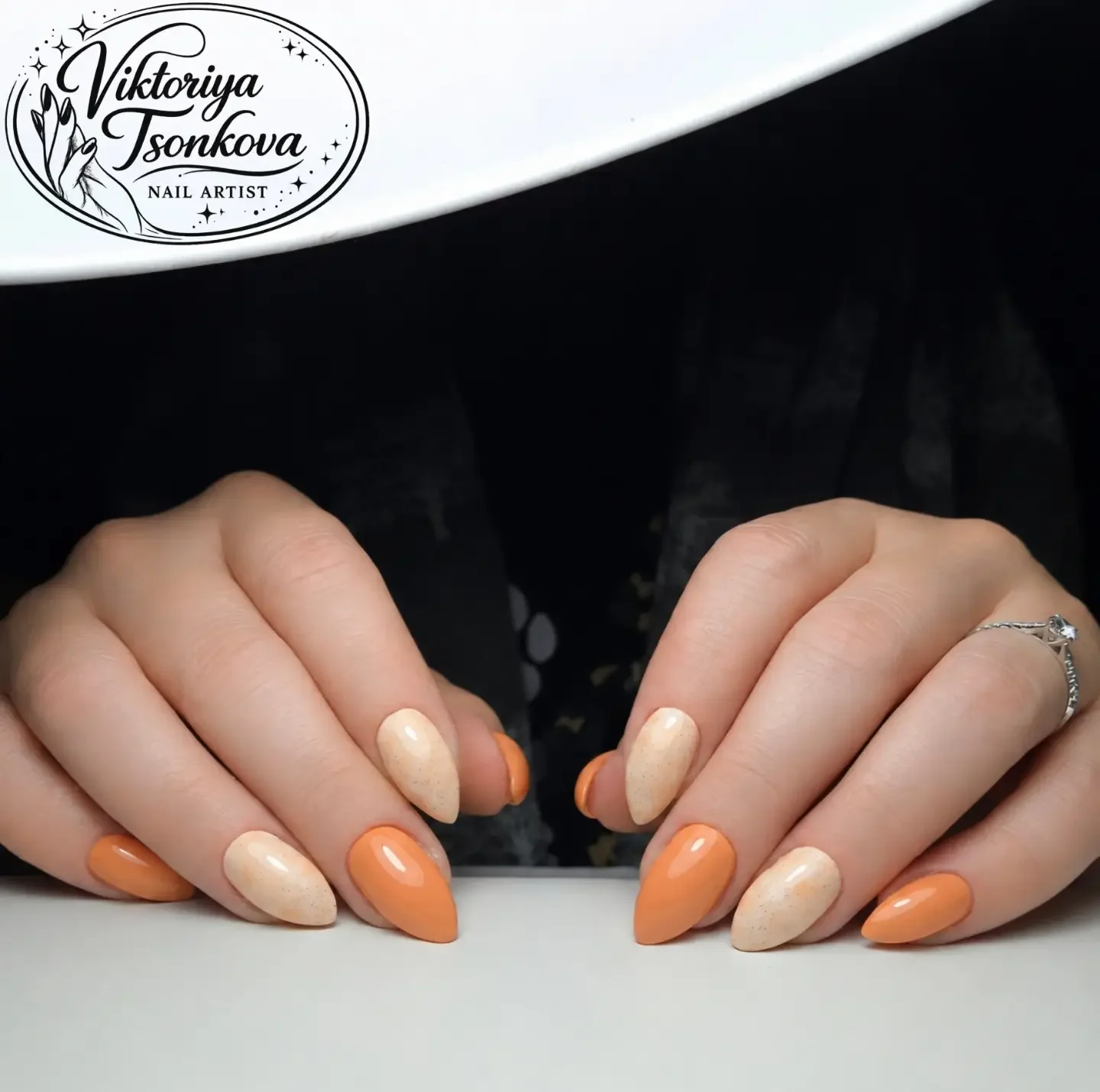 september nails color 2026 Soft Pumpkin And Vanilla Nails That Welcome September
