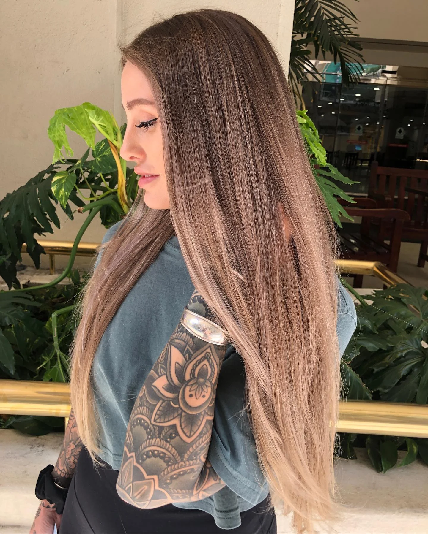dirty blonde hair color Long Ash Dirty Blonde Melt With Bright Ends