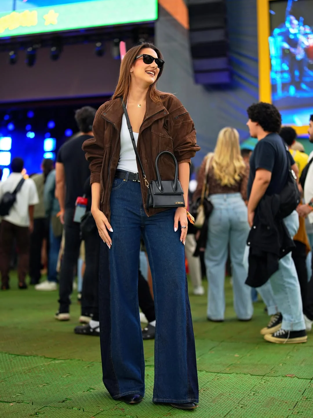 fall festival outfits 2026 Relaxed Denim And Suede For Warm Festival Days