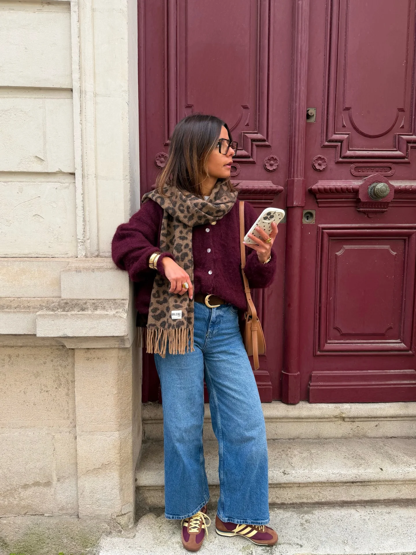 september outfits ideas 2026 Burgundy Layers With Vintage Blue Denim