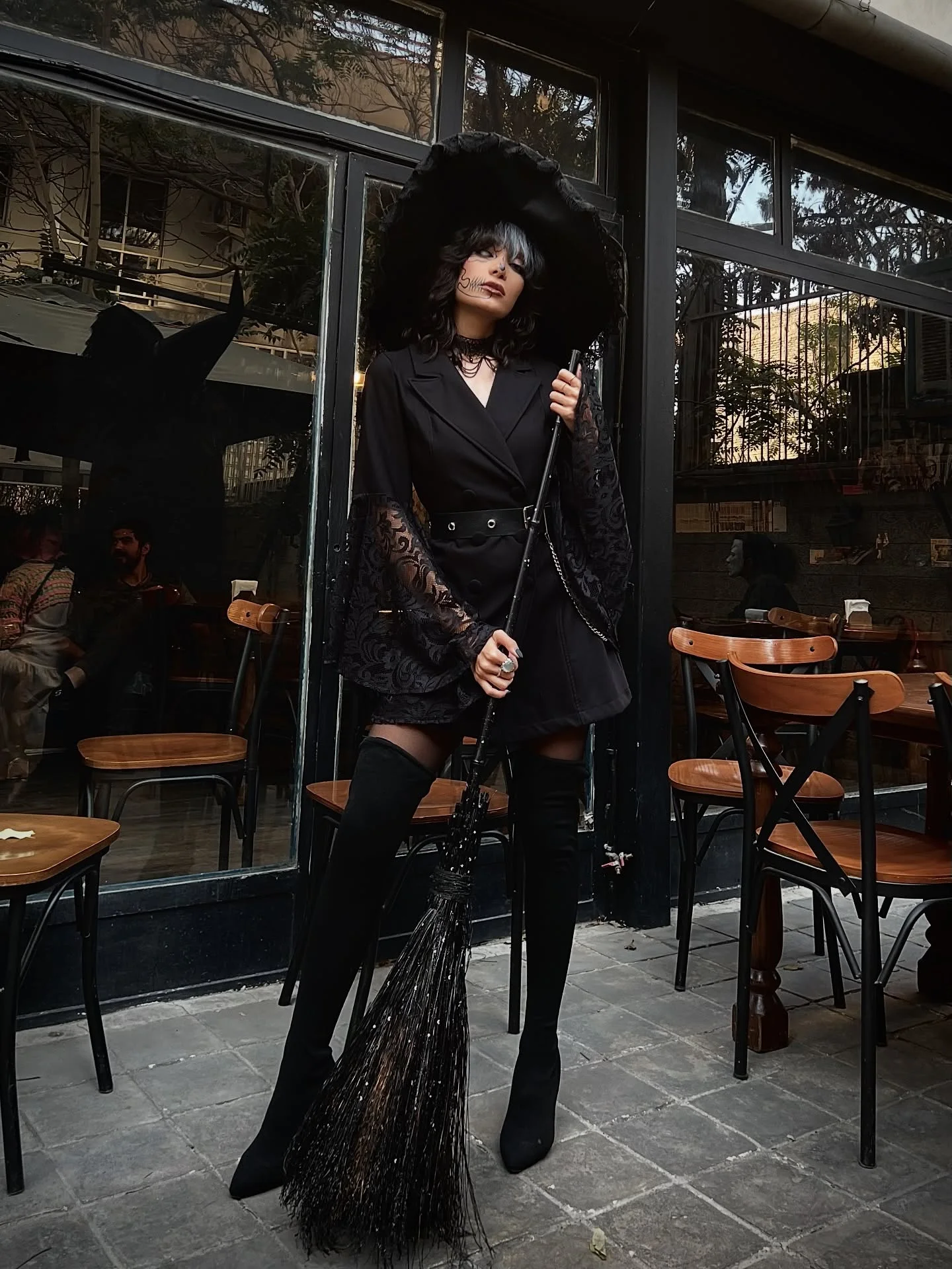 best halloween costume ideas 2026 Modern Witch In Tailored Black