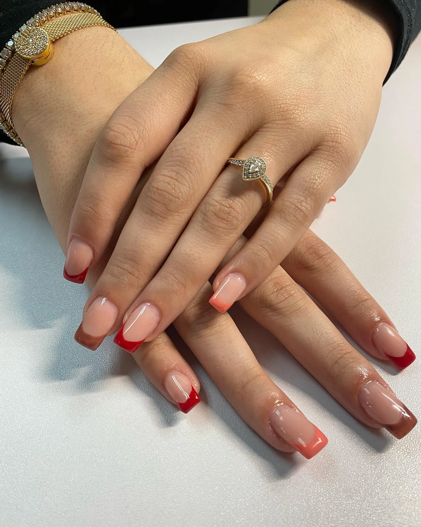 fall french nails 2026 Classic Autumn French Tips In Rich Seasonal Shades