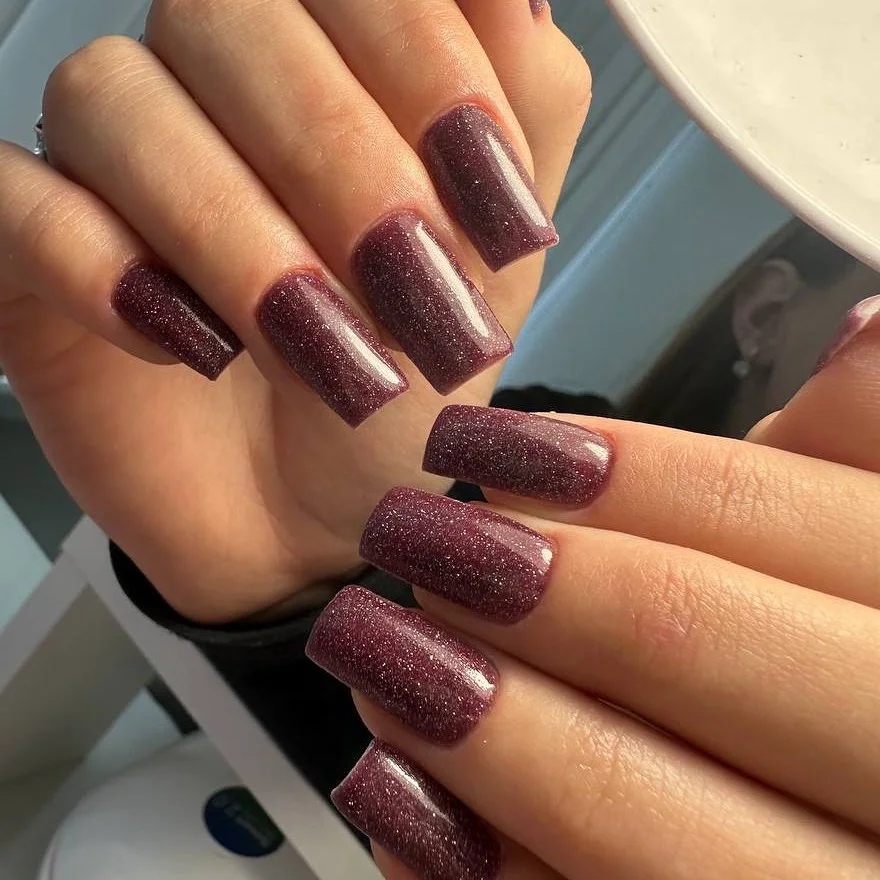 fall manicure colors 2026 Dusty Rose Nude With A Soft Gloss