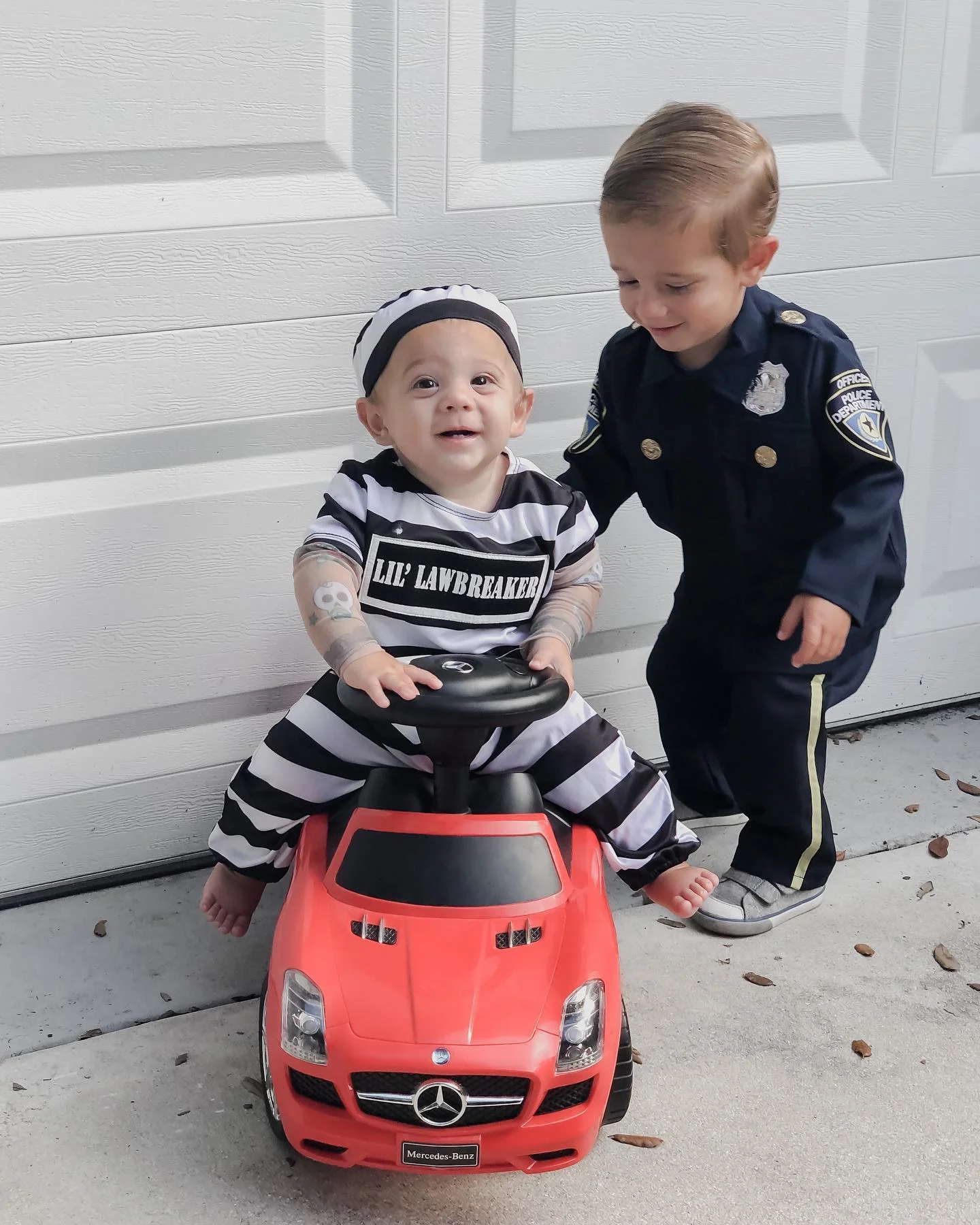 halloween costume for kids 2026 Little Lawbreaker And Police Officer Duo