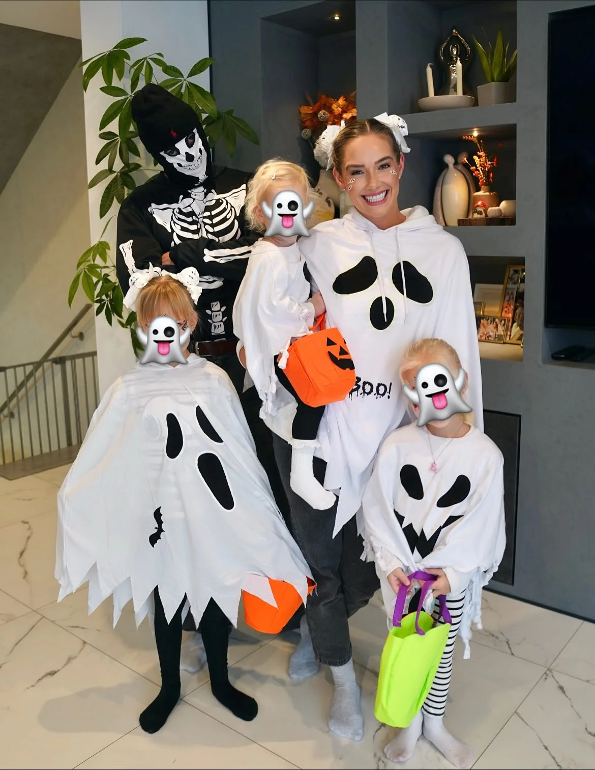 best halloween costume ideas 2026 Ghostly Family In Black And White