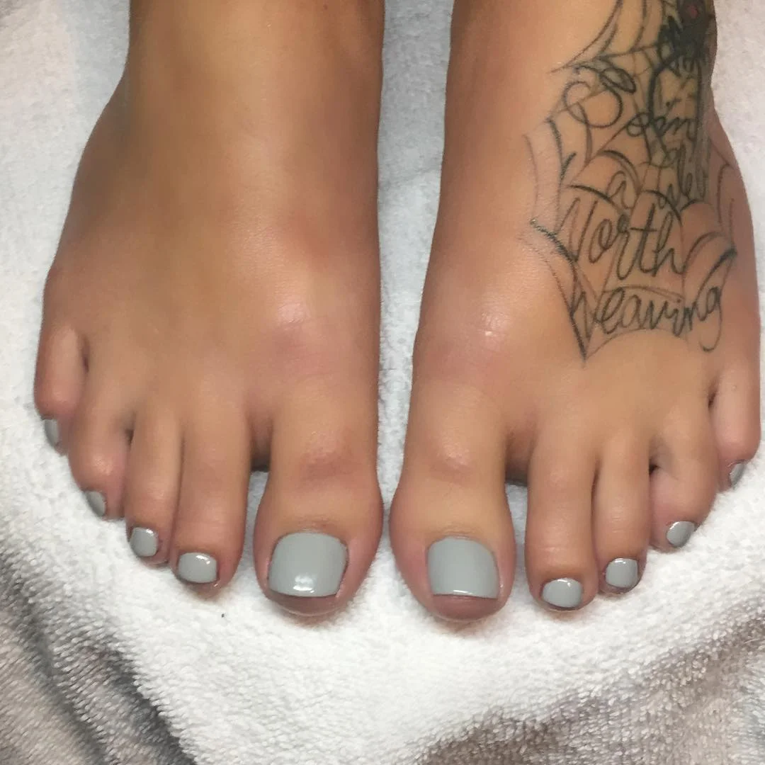 fall toe nails colors 2026 Soft Gray For A Clean Minimalist Pedicure