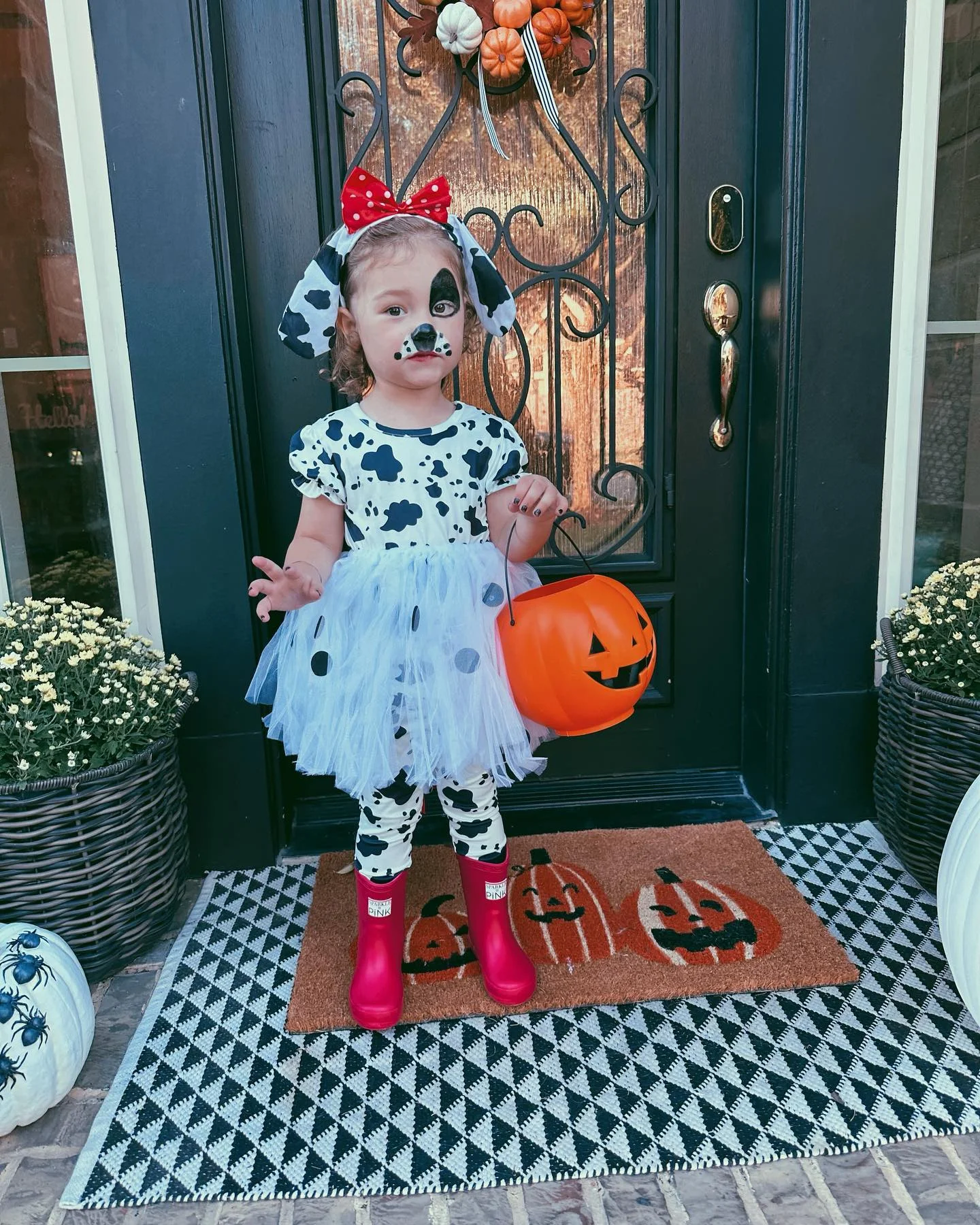 halloween costume for kids 2026 Spotted Cow With A Pop Of Halloween Red