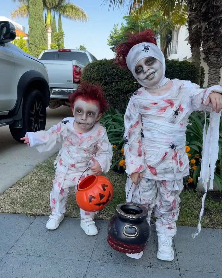 halloween costume for kids 2026 Spooky Mummy Duo With A Playful Halloween Twist
